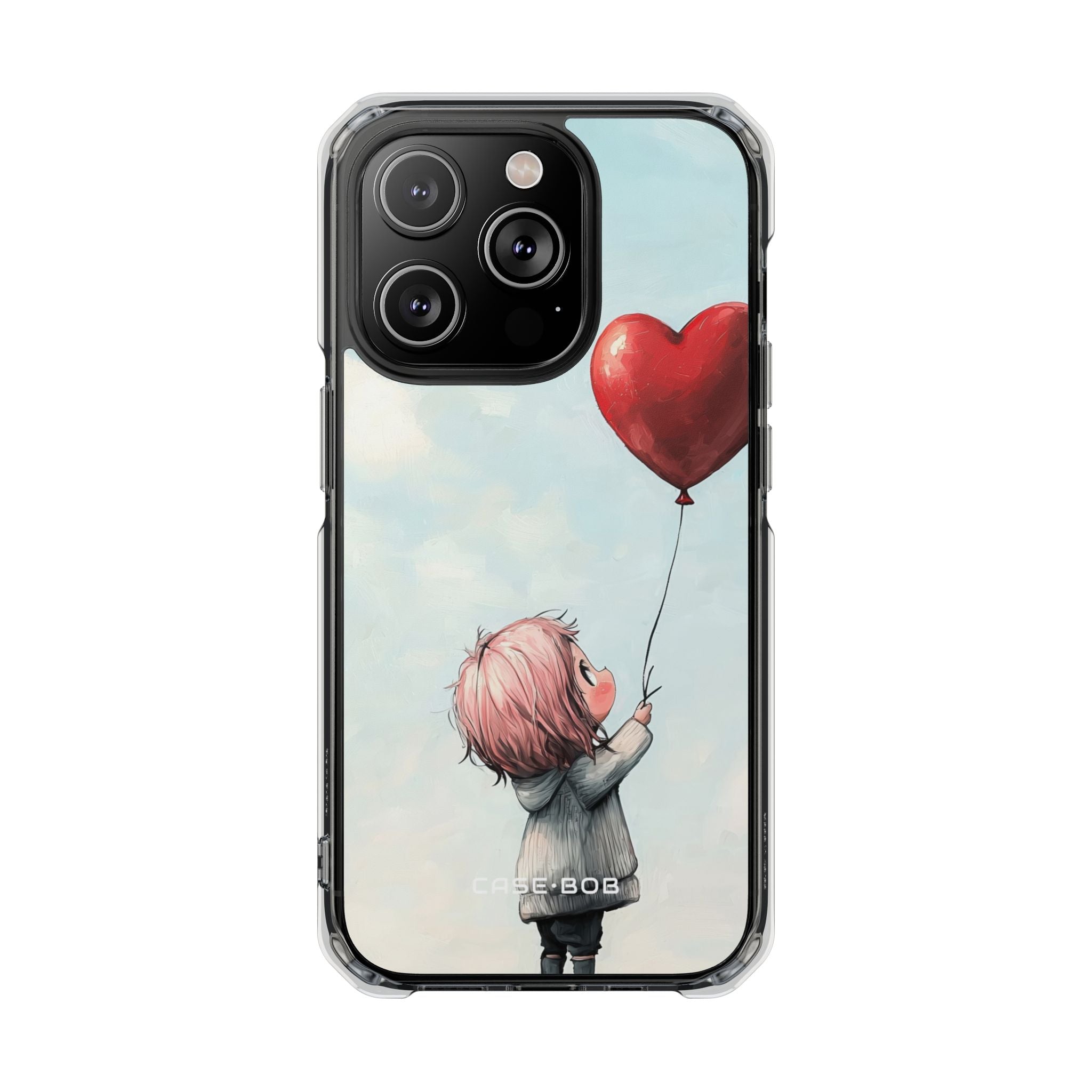 Heart Balloon Glow iPhone 14 Pro Case - Impact