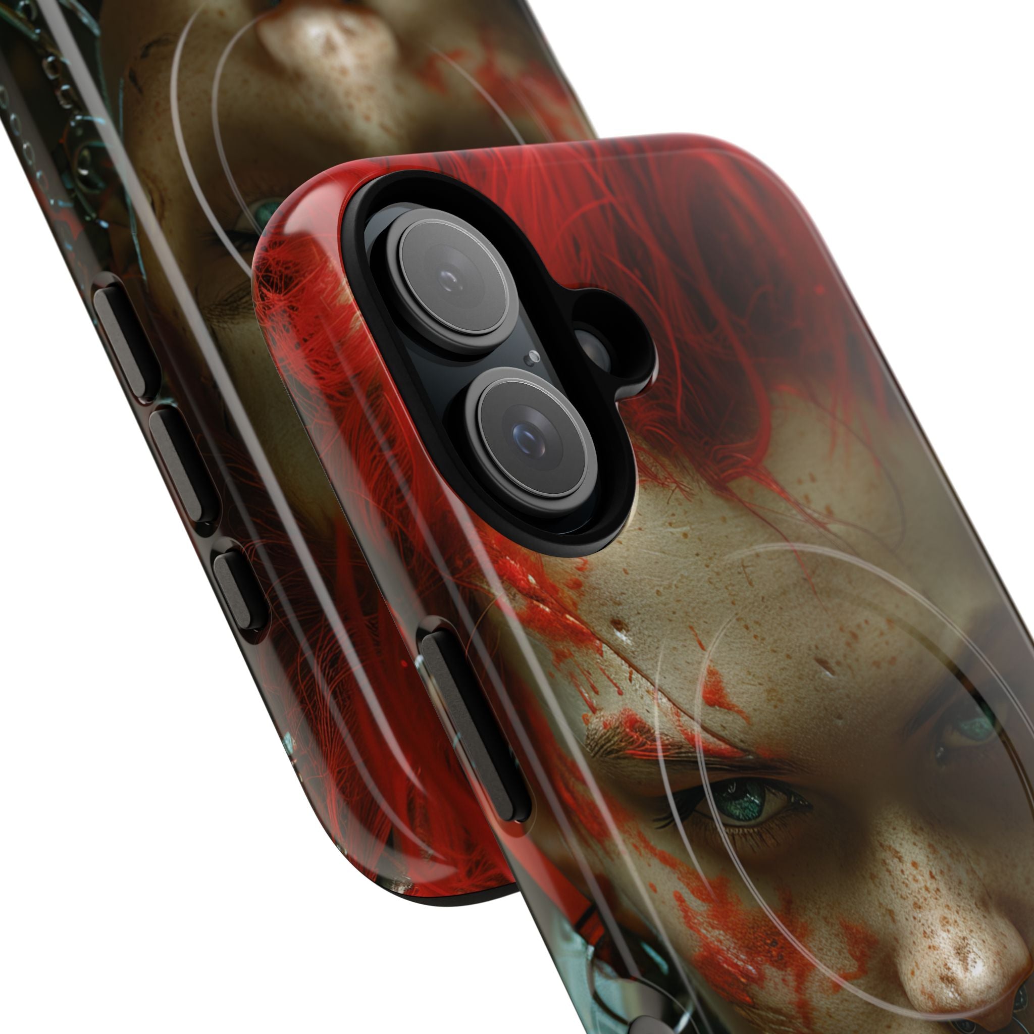 Red Spike Gaze iPhone 16 Case - Tough+