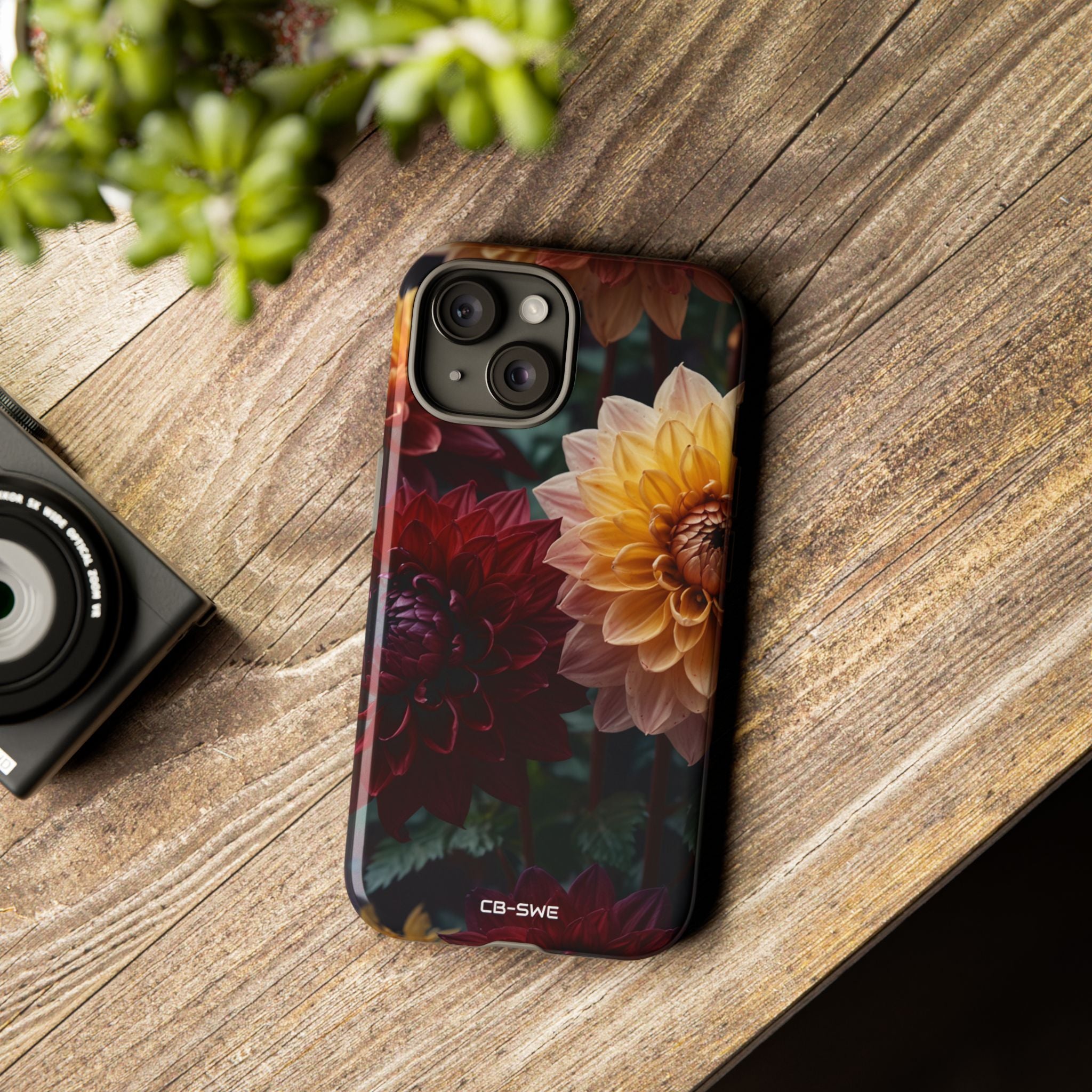 Dahlias Embrace Light - iPhone Case