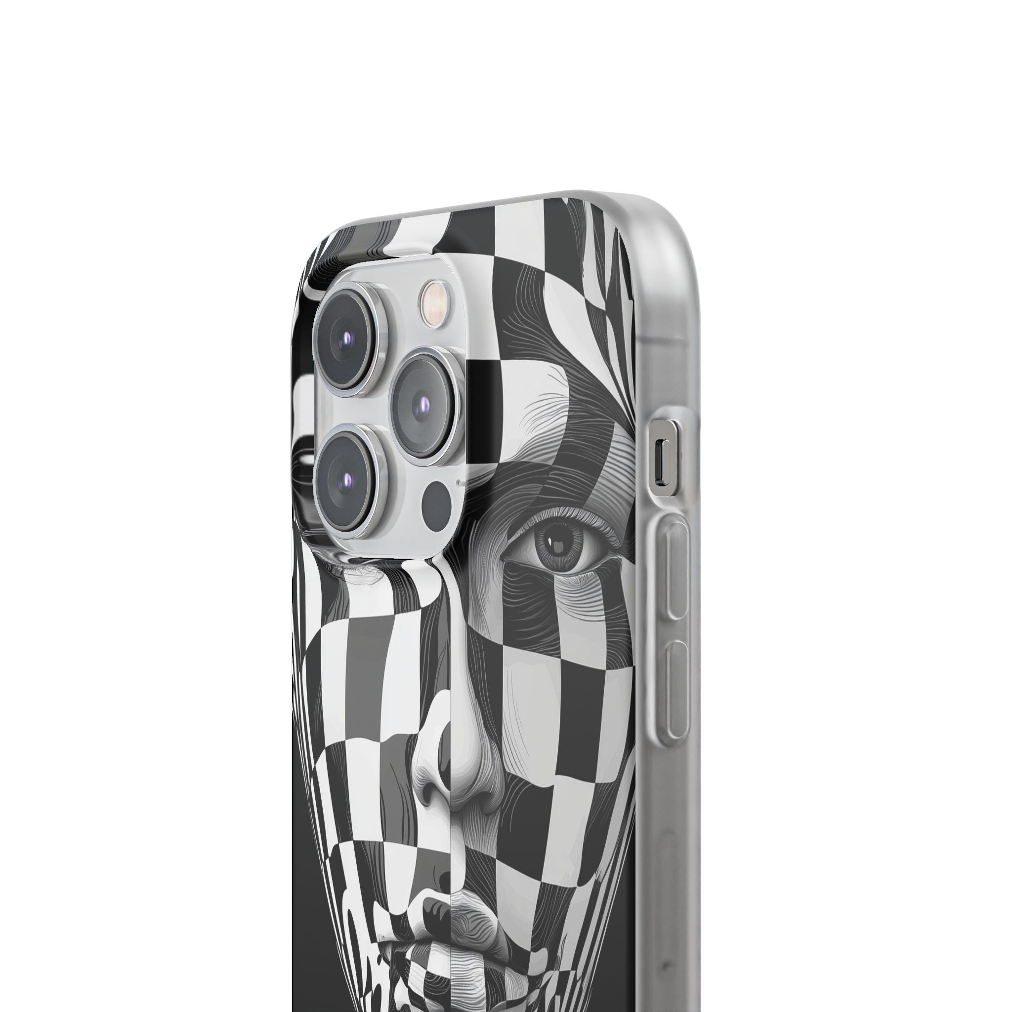 Checkered Face iPhone 14 Pro Case - Soft