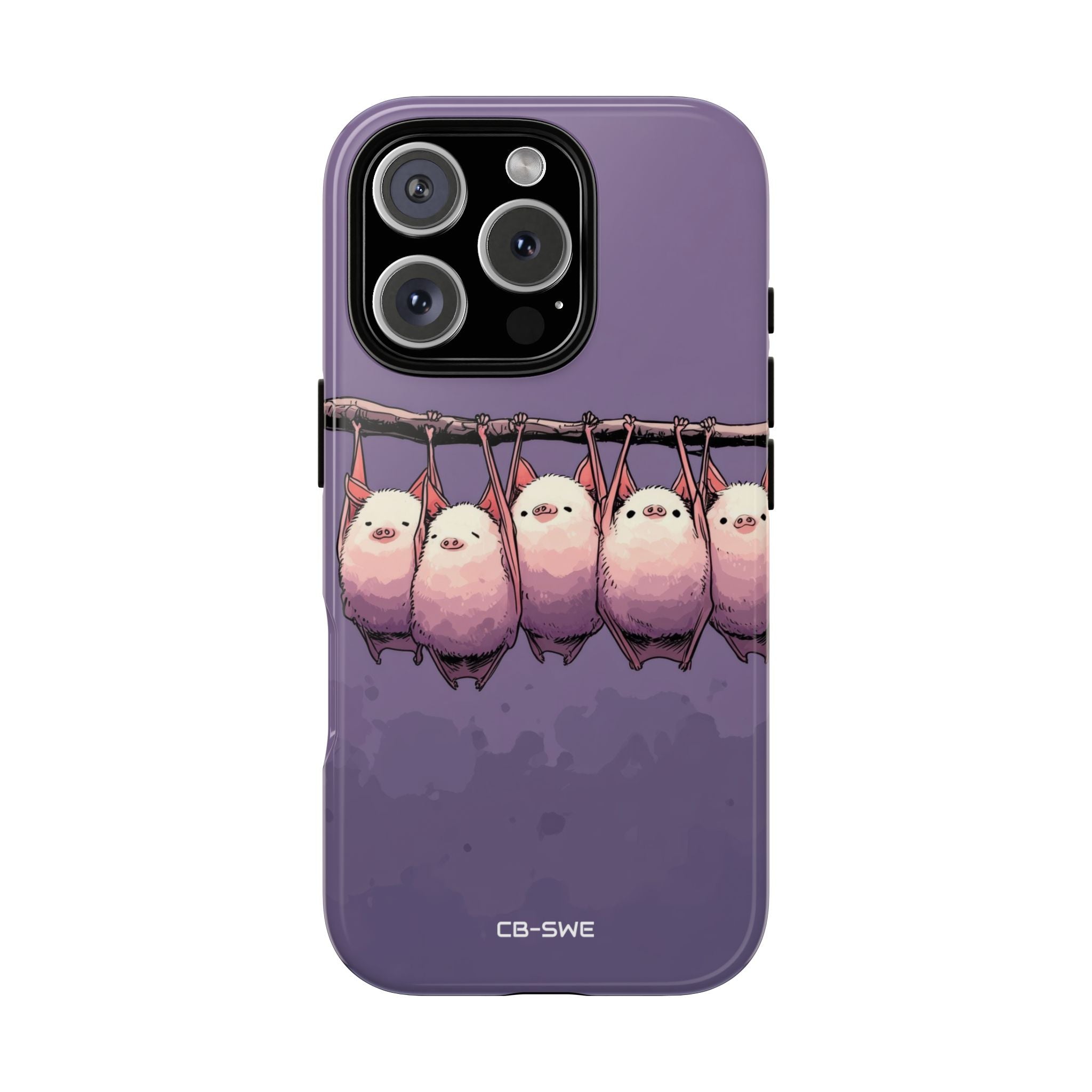 Bats Hang Playfully - iPhone Case