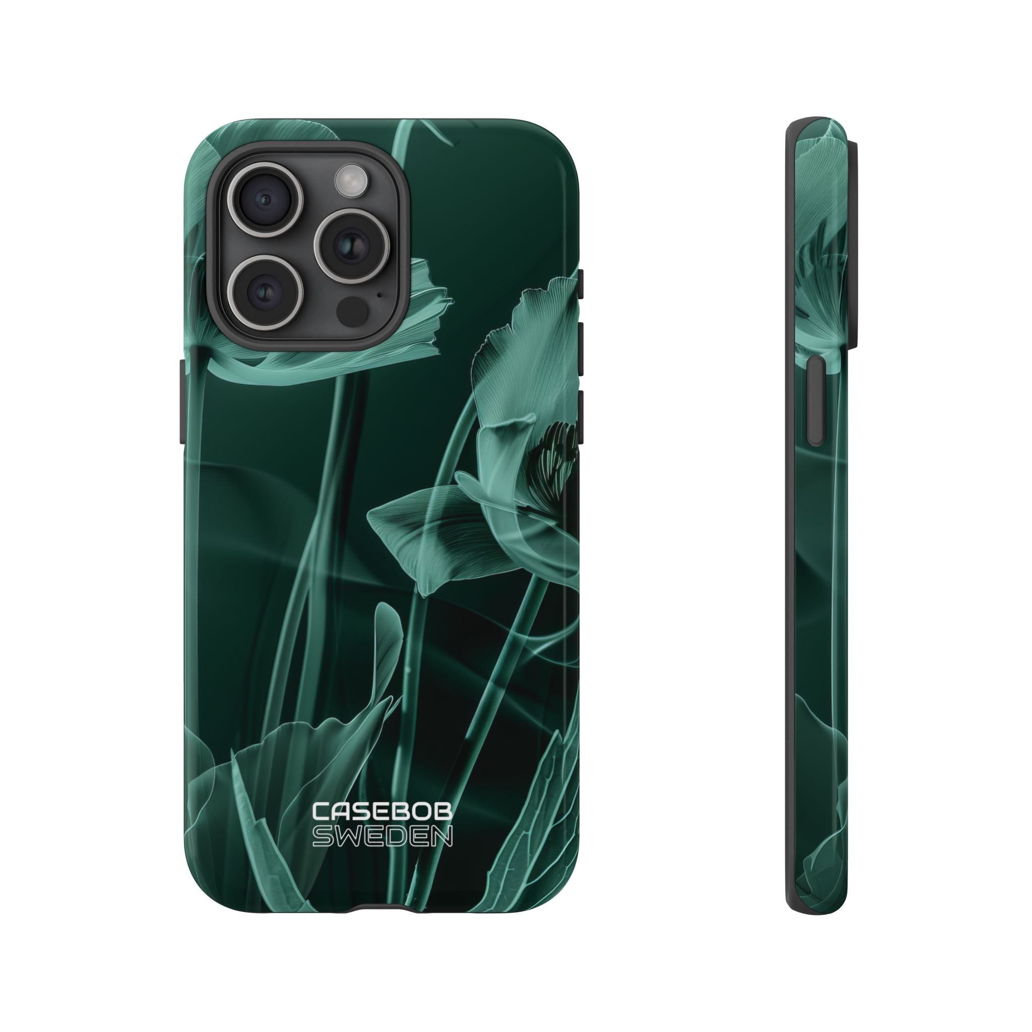Teal Bloom Radiance iPhone 15 - Resistente