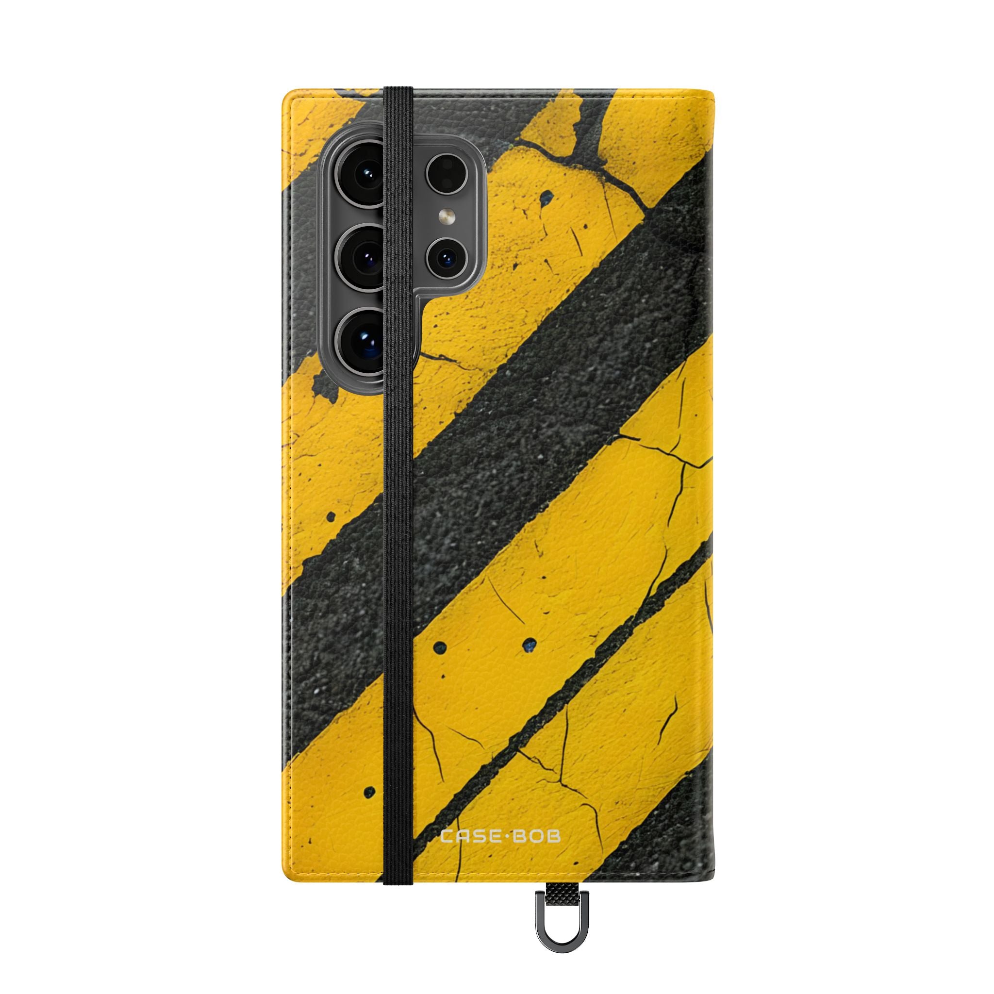 Yellow Stripes Distress - Samsung S24 Ultra Case - Wallet