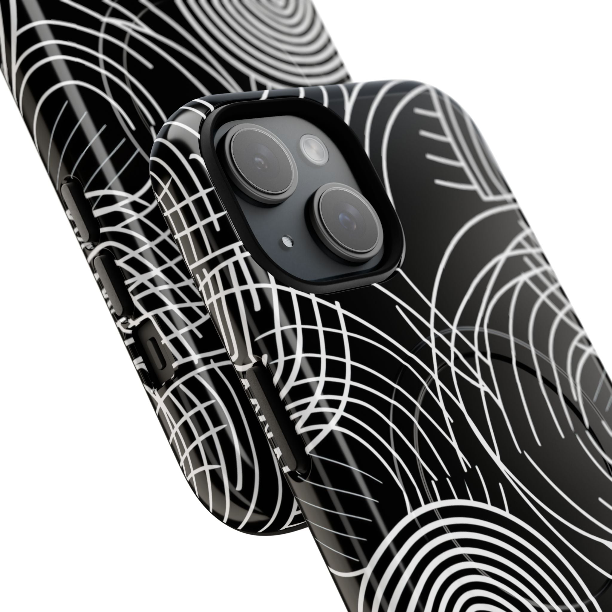 Curve a spirale monocromatiche iPhone 15 - Tough+