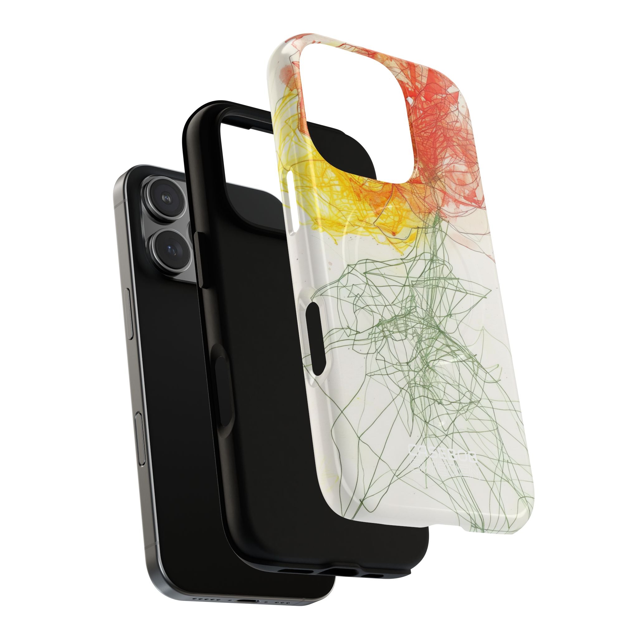 Fiery Blossom Tangle iPhone 16 - Tough+