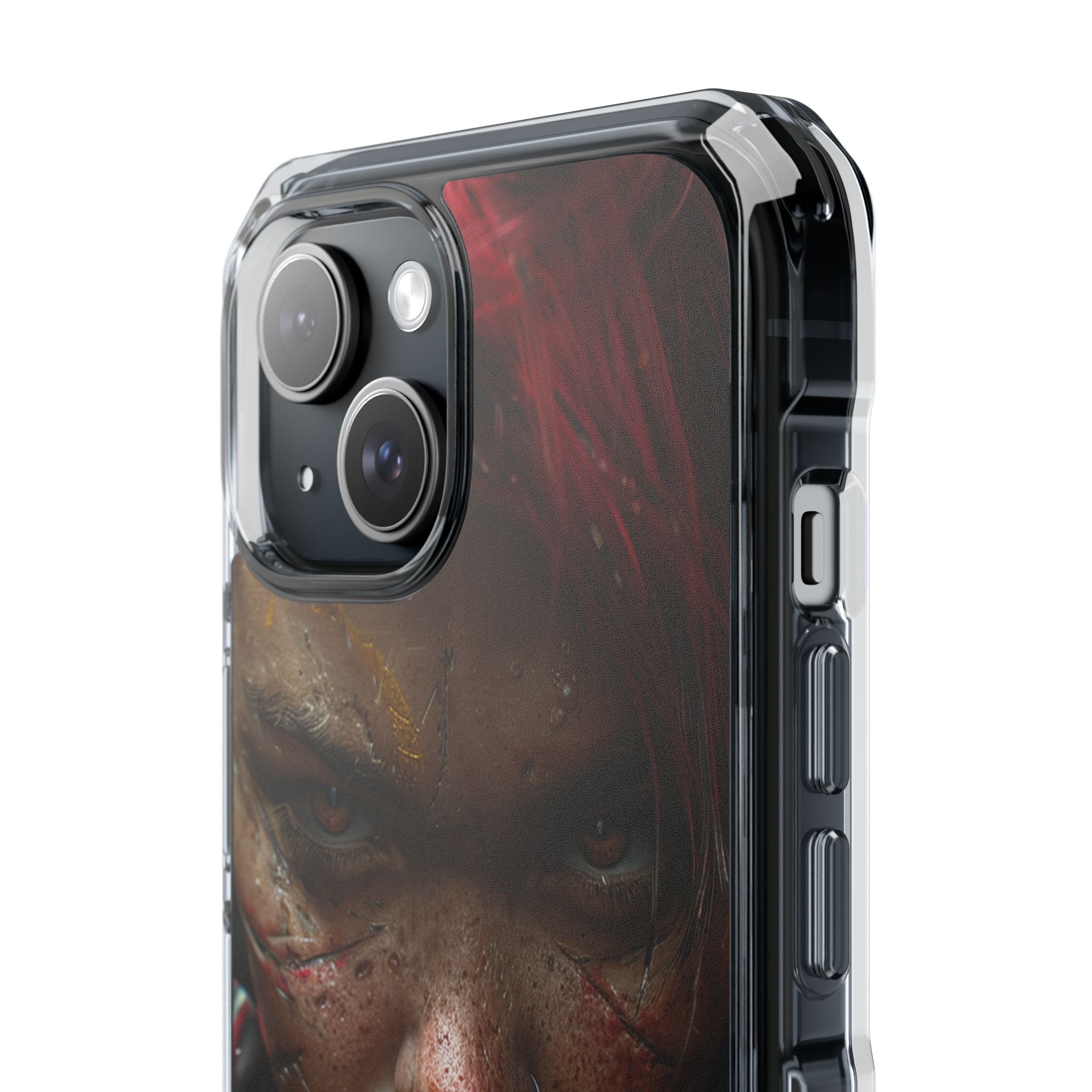 Cyberpunk Rebel Portrait iPhone 15 - Impact Clear+