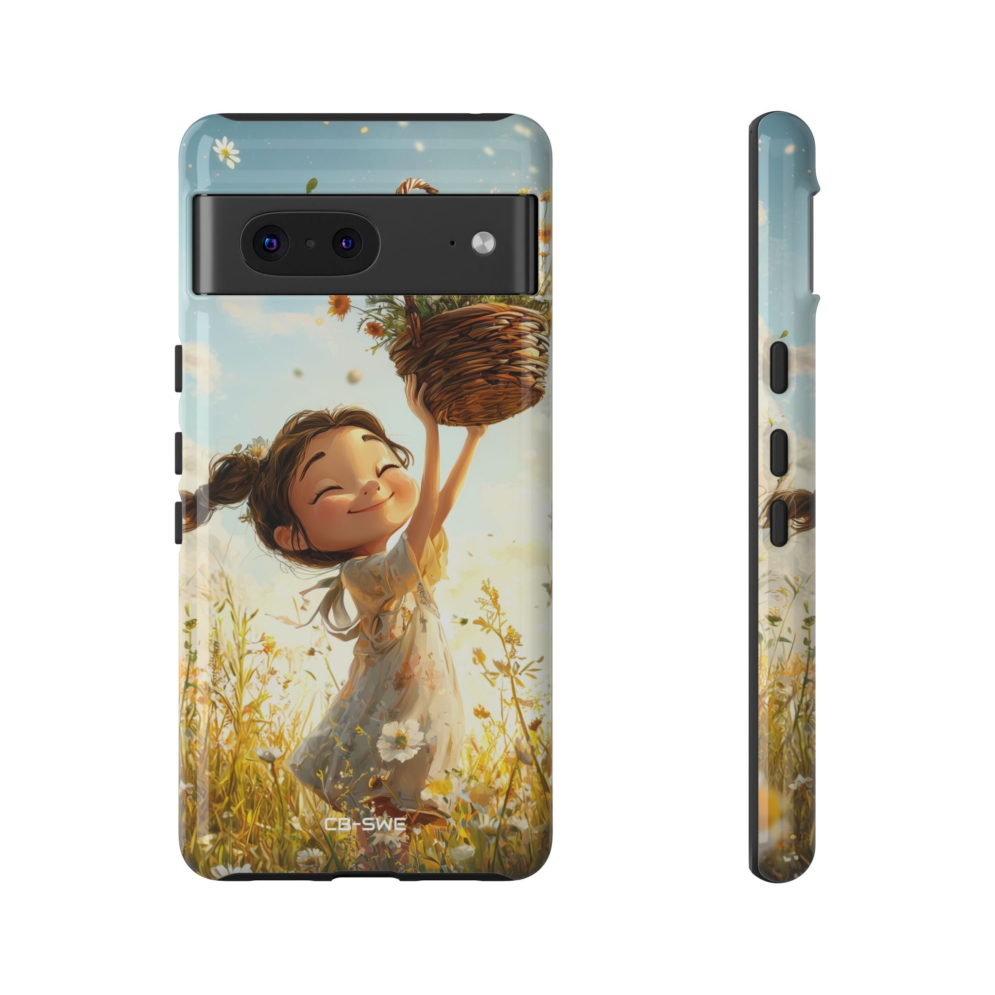 Joyful Girl Leaps - Google Pixel Case