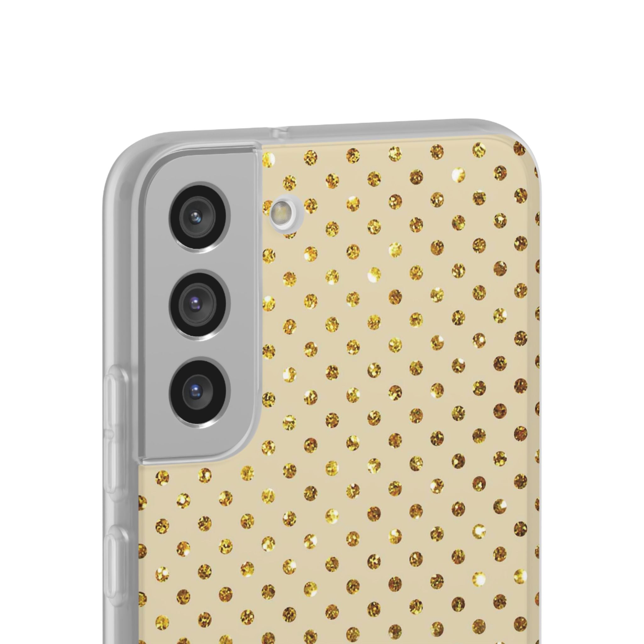 Gold Sparkle Grid Samsung S22 Plus Case - Soft
