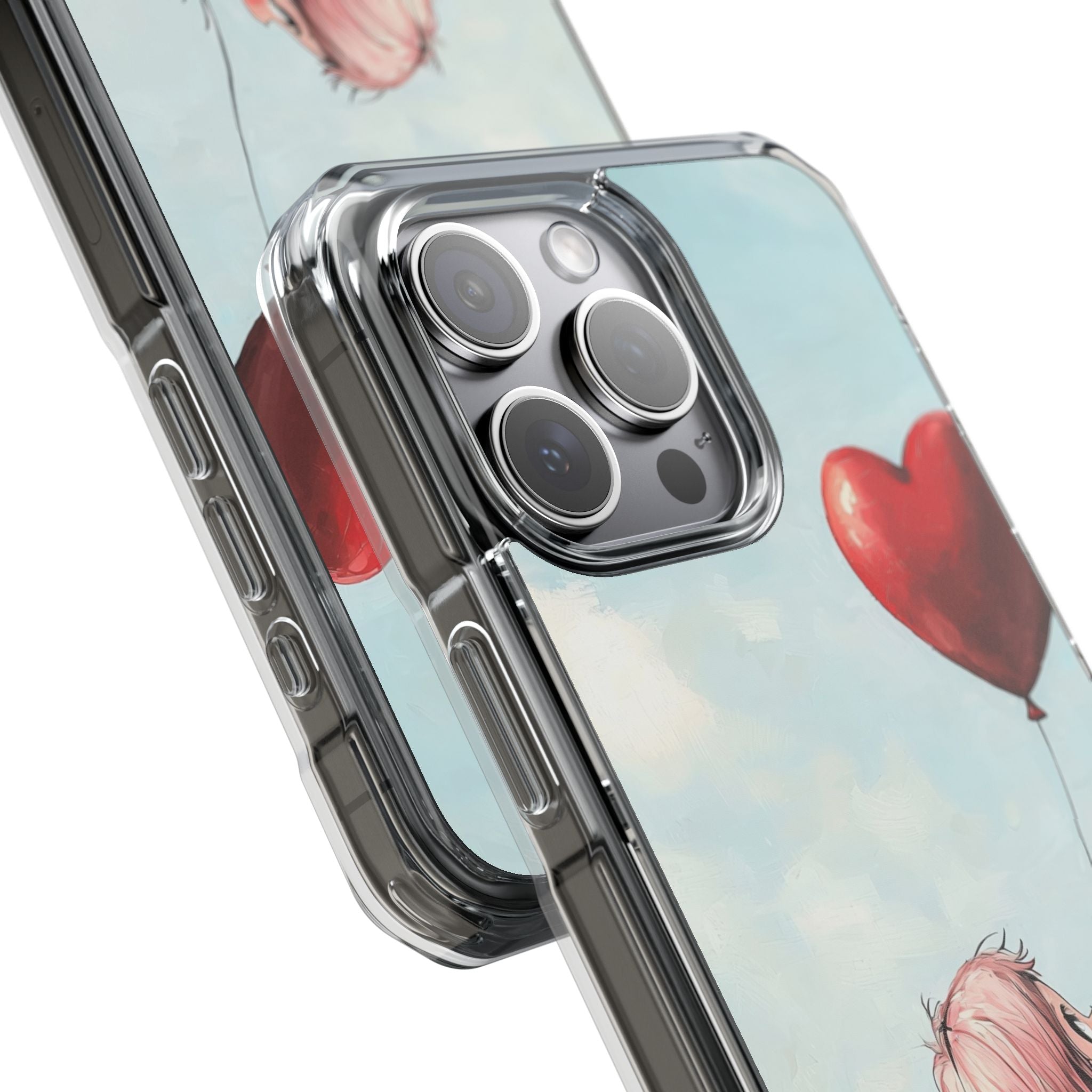 Heart Balloon Glow iPhone 15 Pro Max Case - Impact