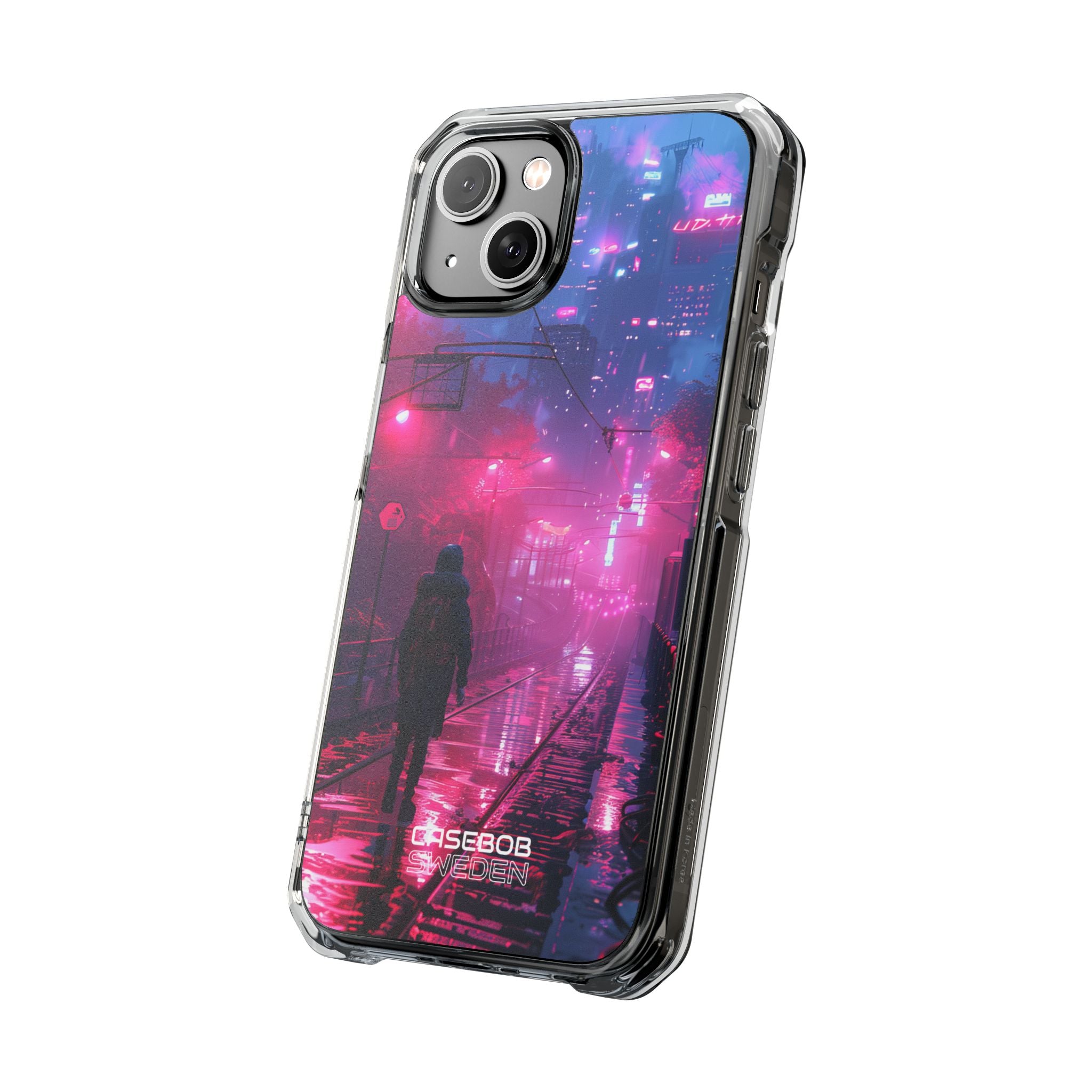 Neon Shadow City iPhone 14 - Impact Clear+