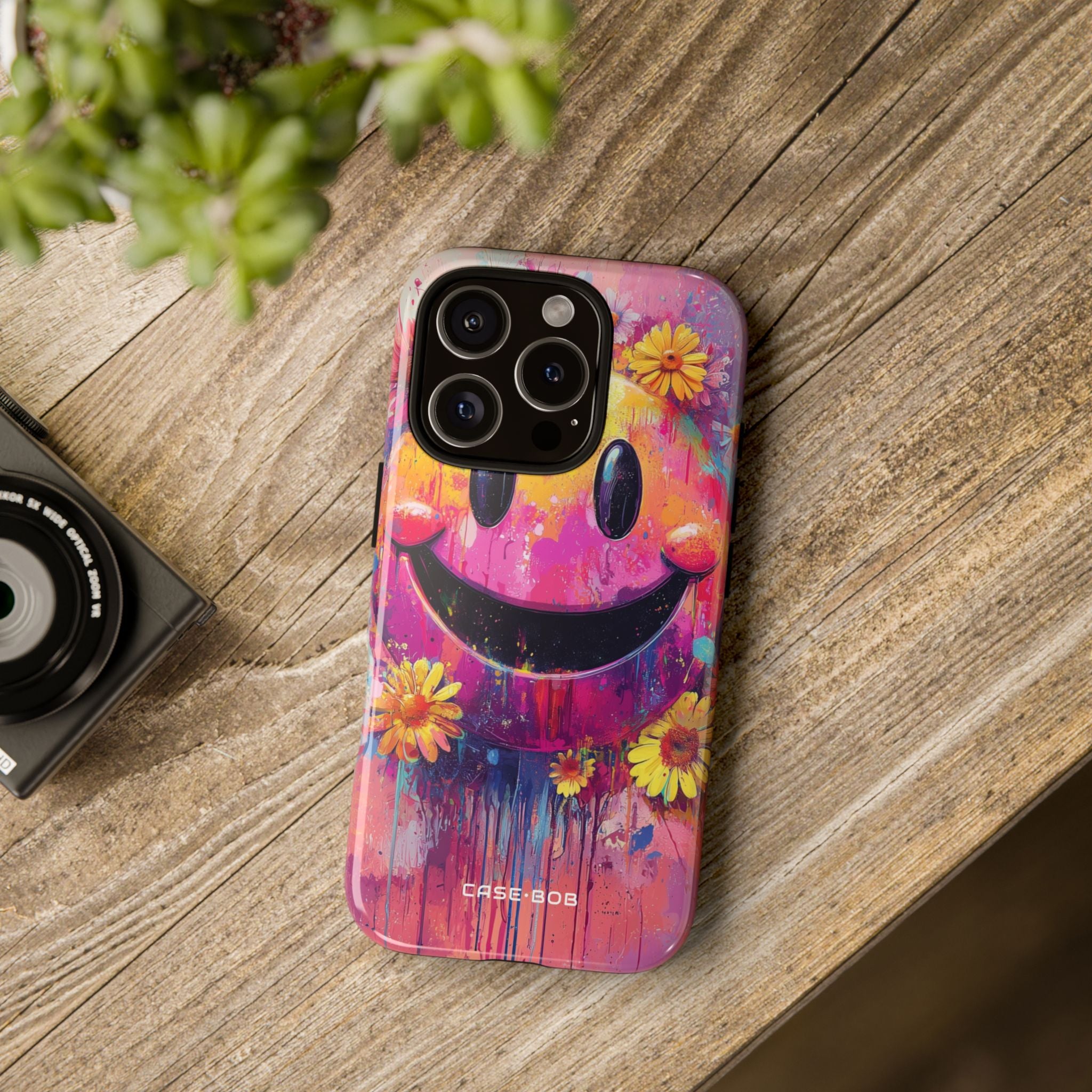 Smiley Bloom iPhone 16 Pro Case - Tough