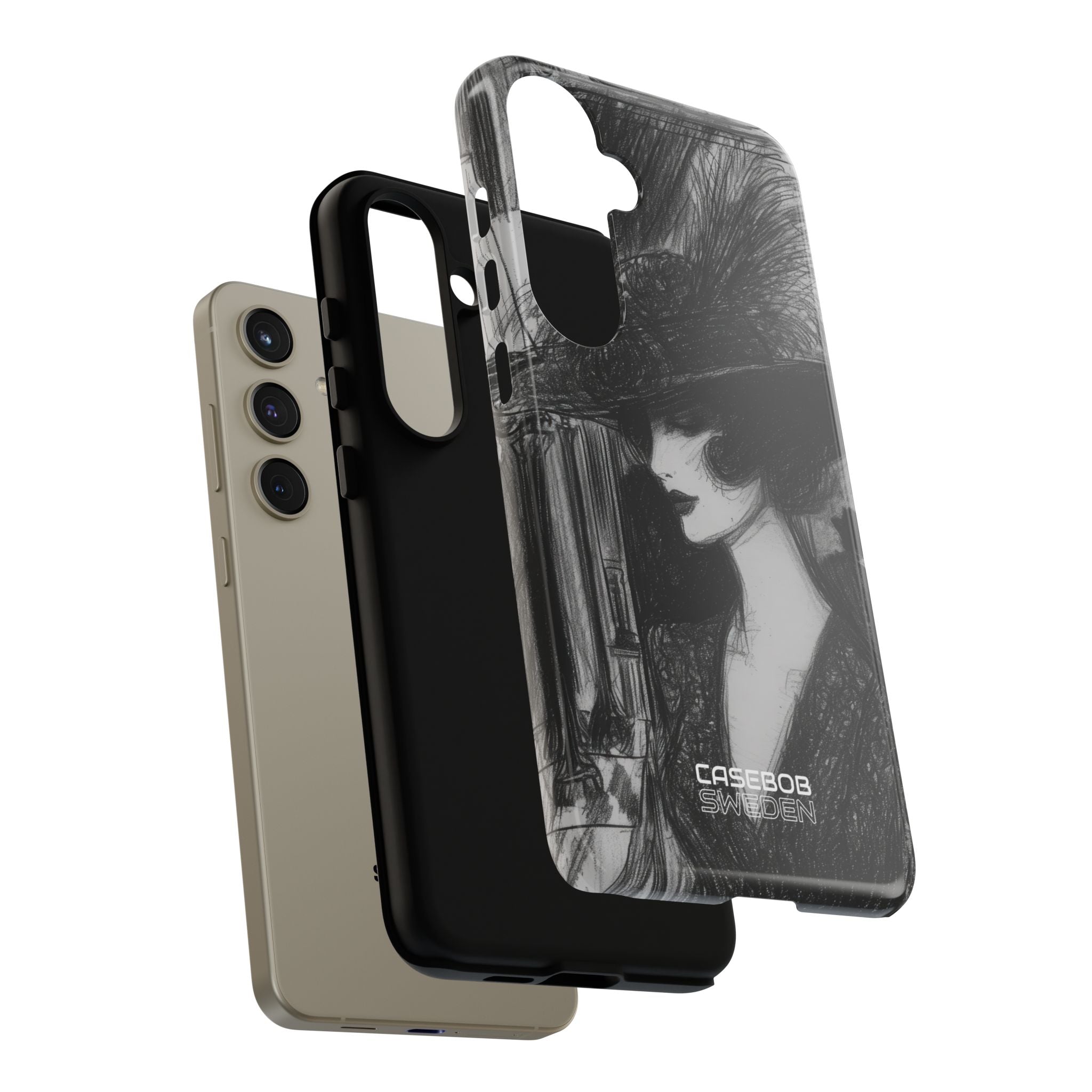 Vintage Feather Elegance Samsung S24 - Tough