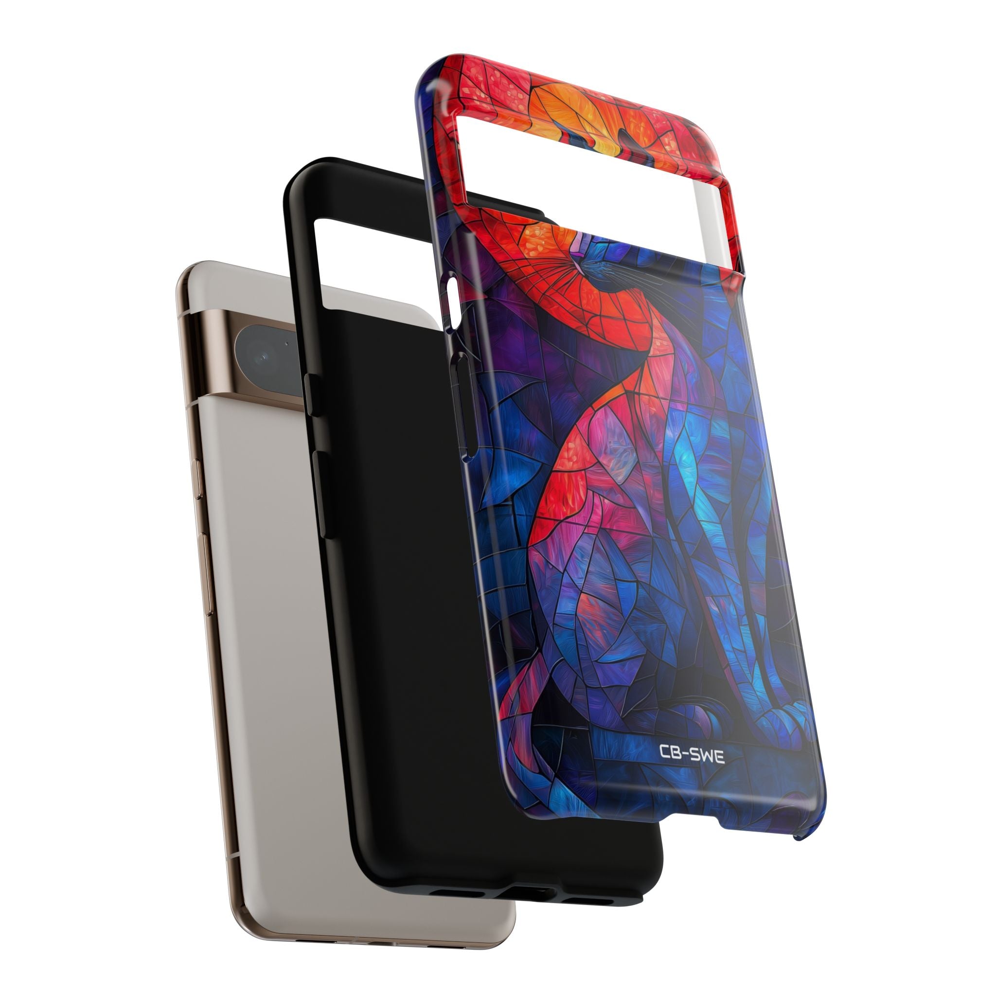 Cat Silhouettes Glow - Google Pixel Case