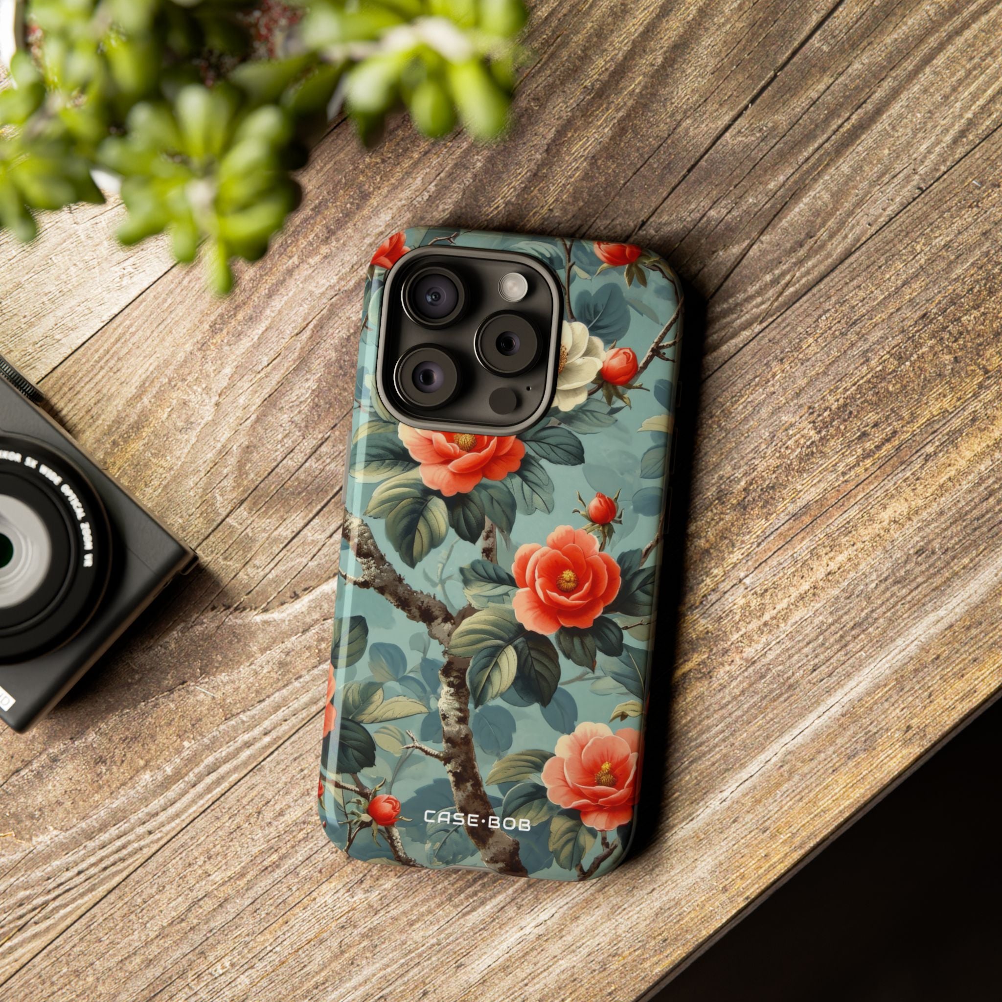 Coral Bloom iPhone 15 Pro Case - Tough