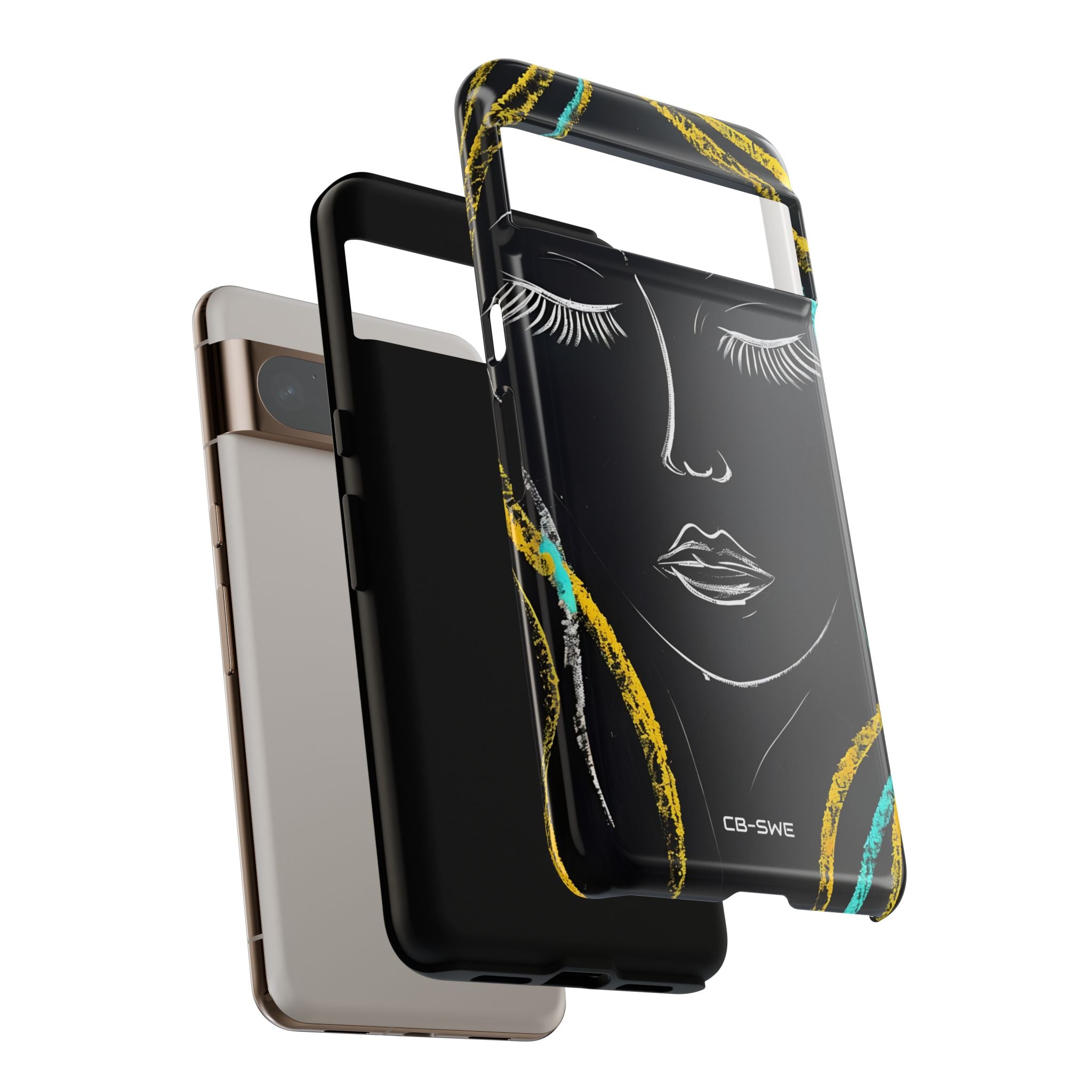 Vivid Minimalist Portrait - Google Pixel Case