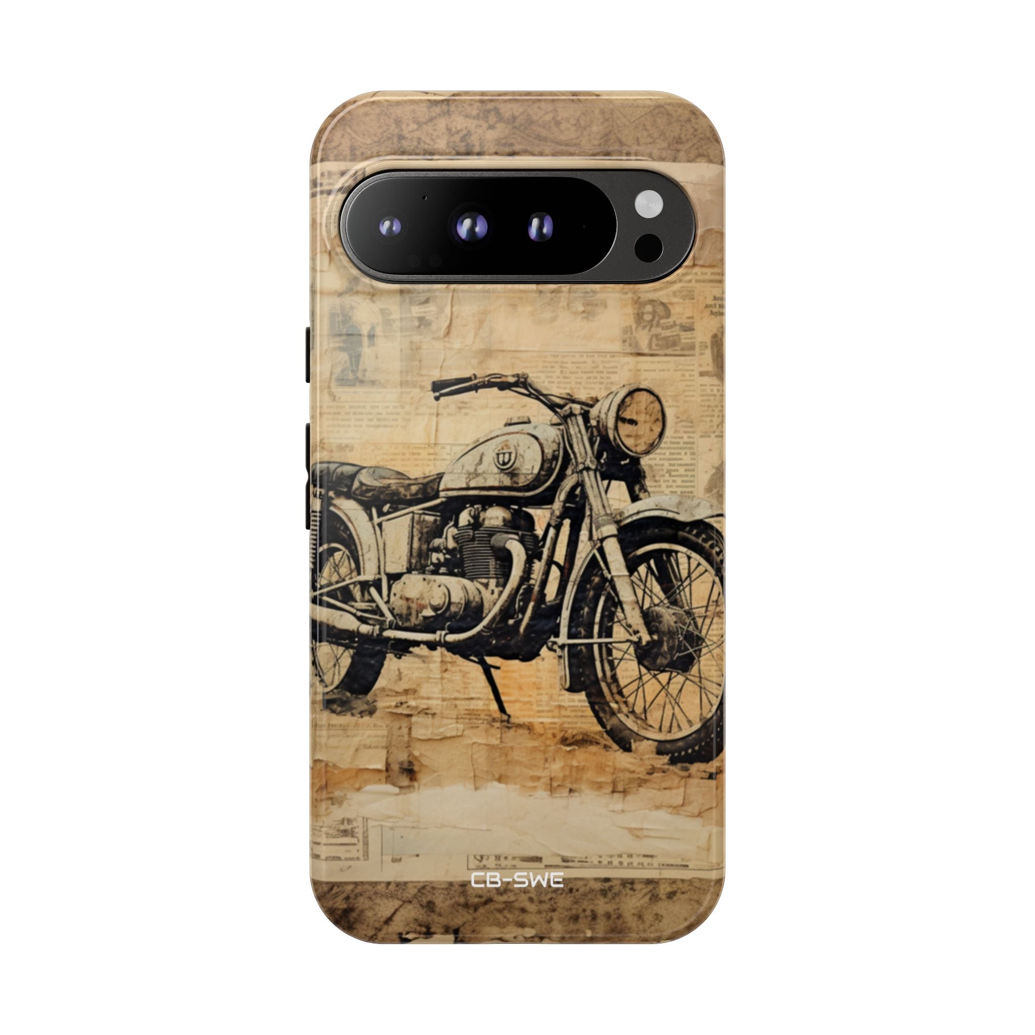 Vintage Motorcycle Collage - Google Pixel Case