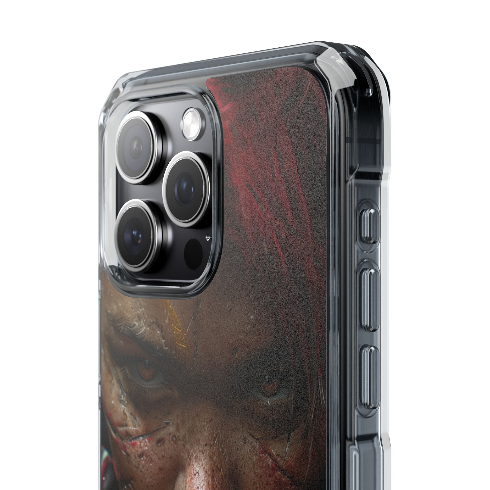 Cyberpunk Rebel Portrait iPhone 15 - Impact Clear+