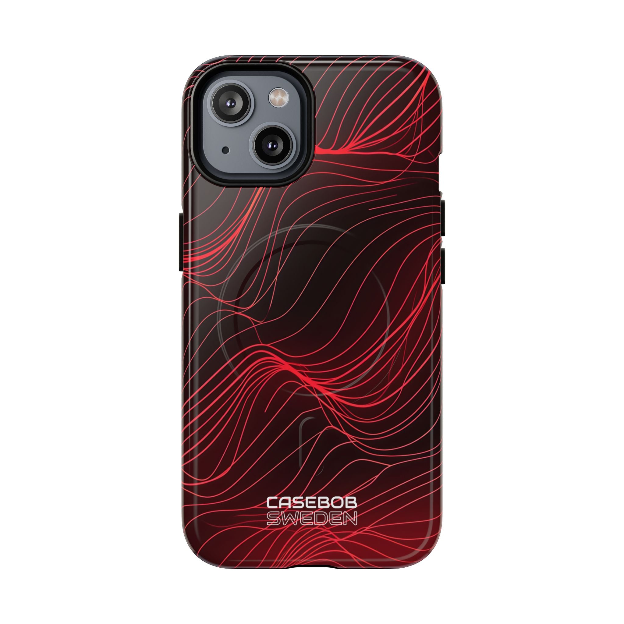 Crimson Waveform Flow iPhone 14 - Tough+
