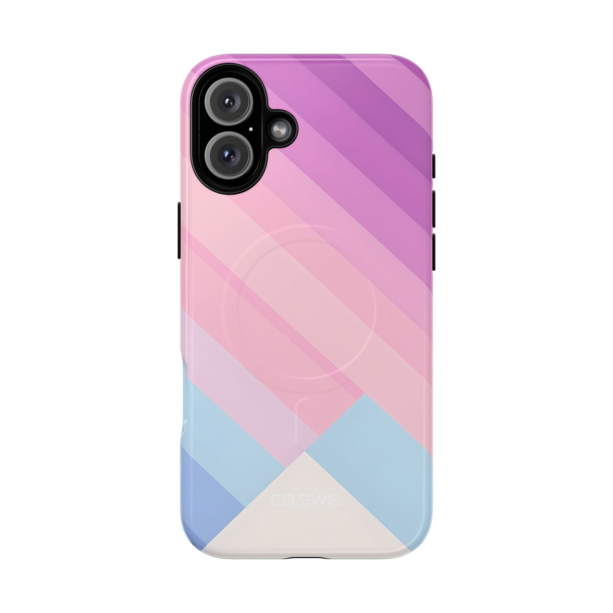 Pink Blue Gradient Layers iPhone 16 - Tough+