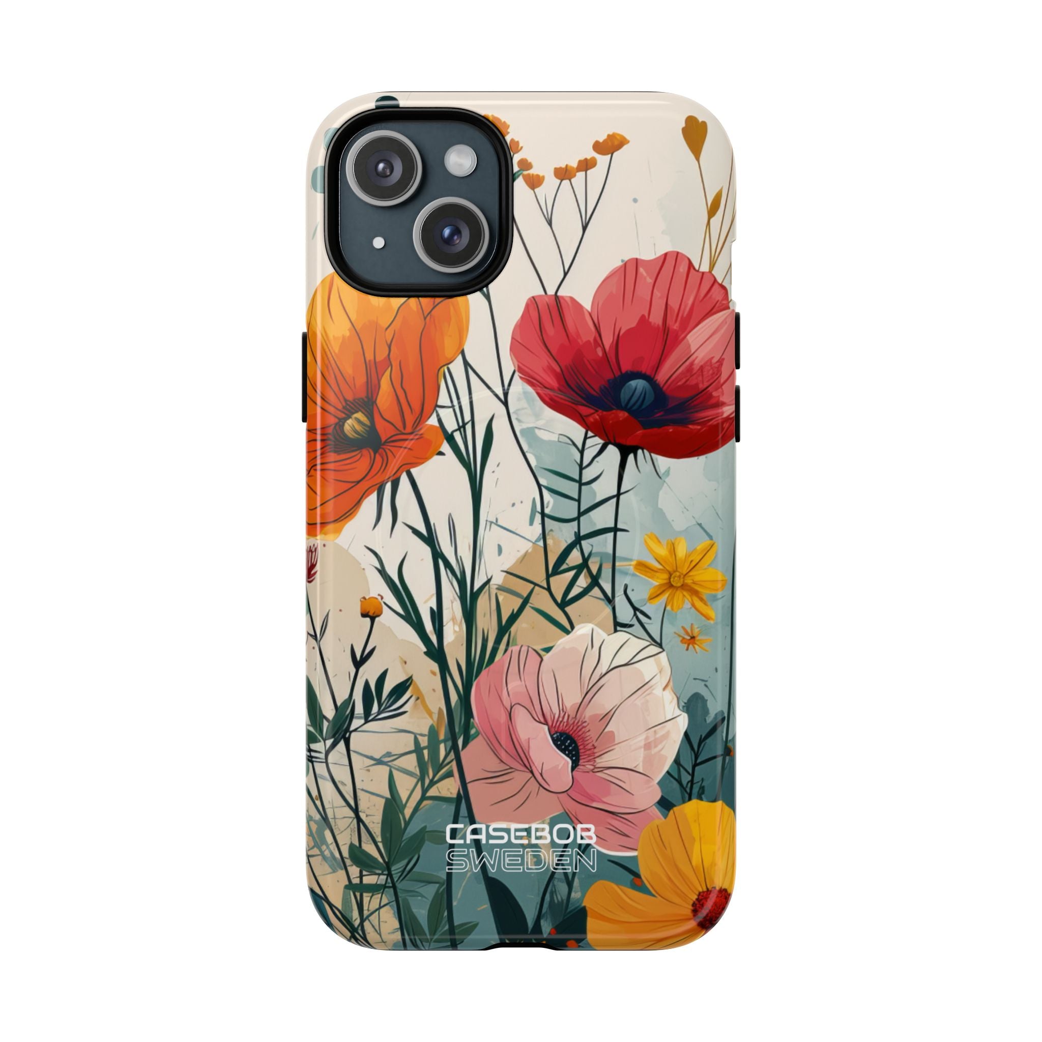 Vibrant Poppy Garden iPhone 15 - Tough+