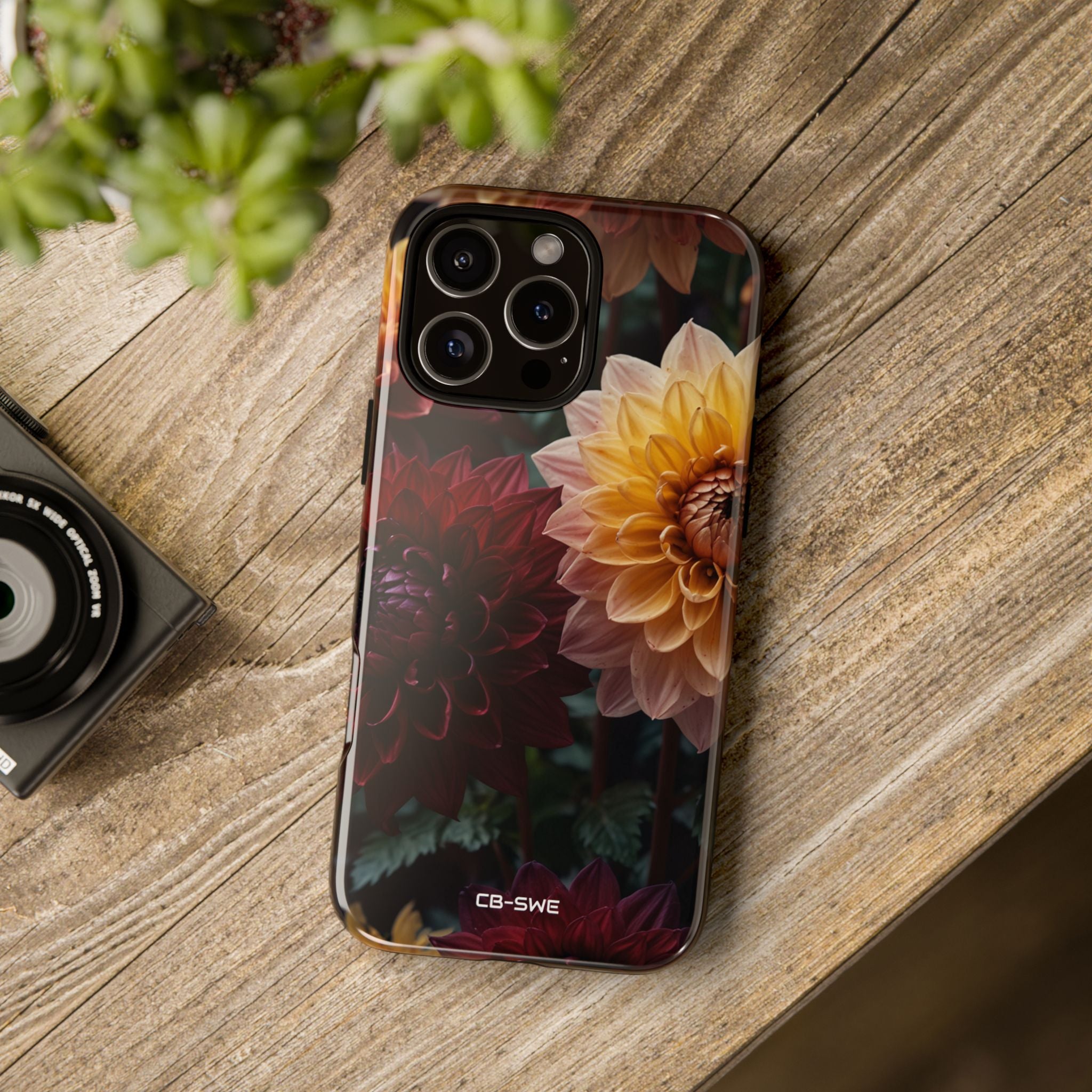 Dahlias Embrace Light - iPhone Case