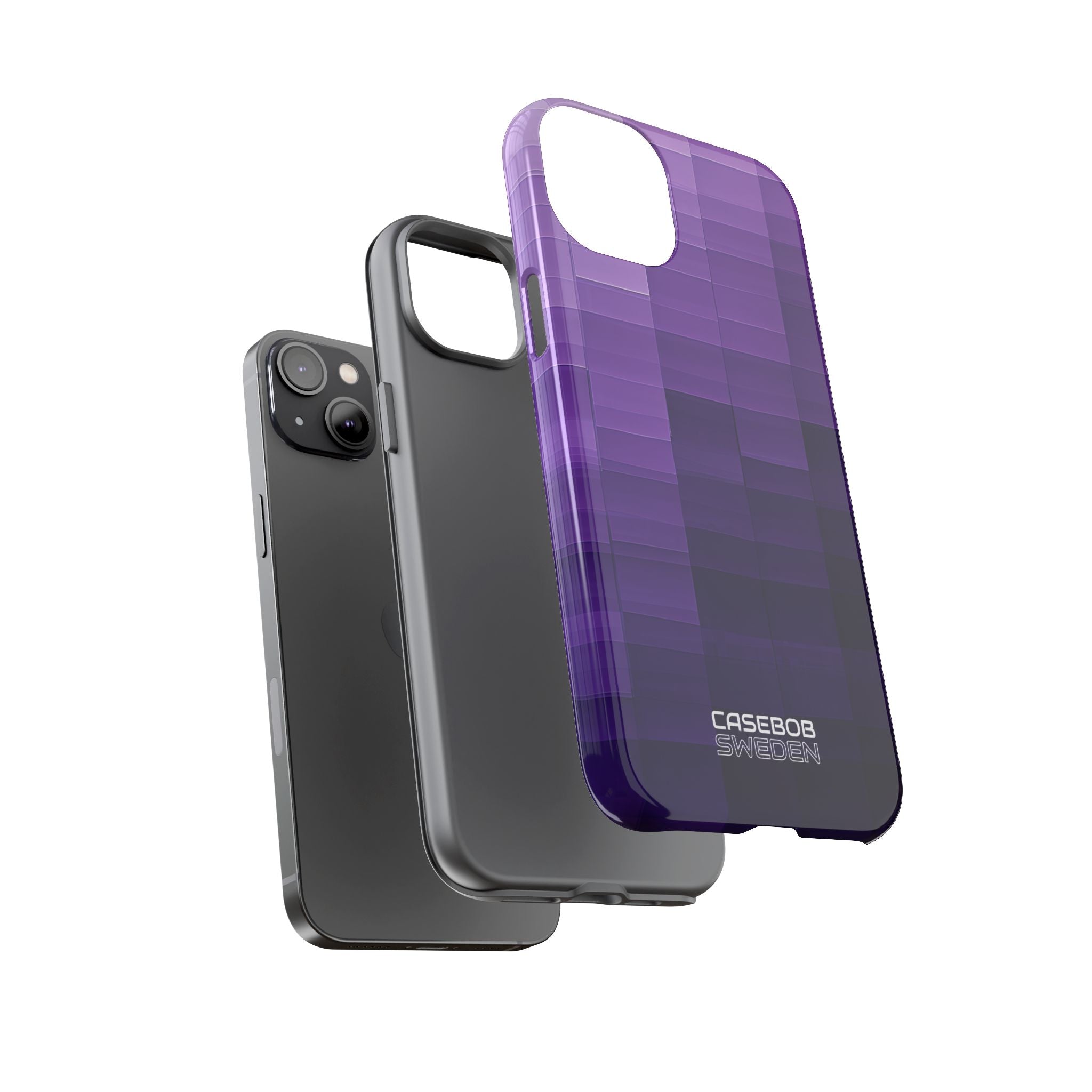 Purple Horizon Grid iPhone 14 - Resistente
