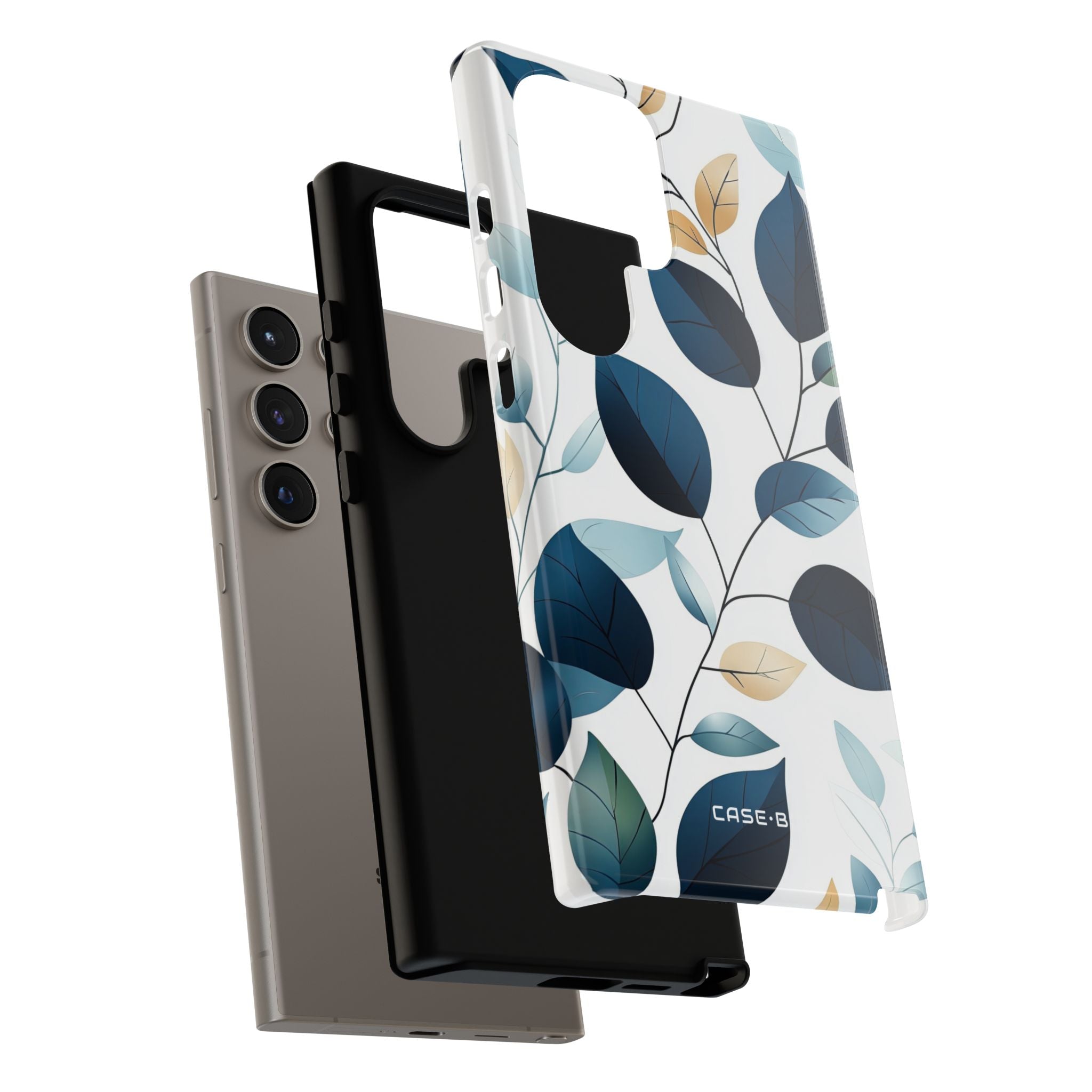 Navy Leaf Veins Samsung S24 Ultra Case - Tough