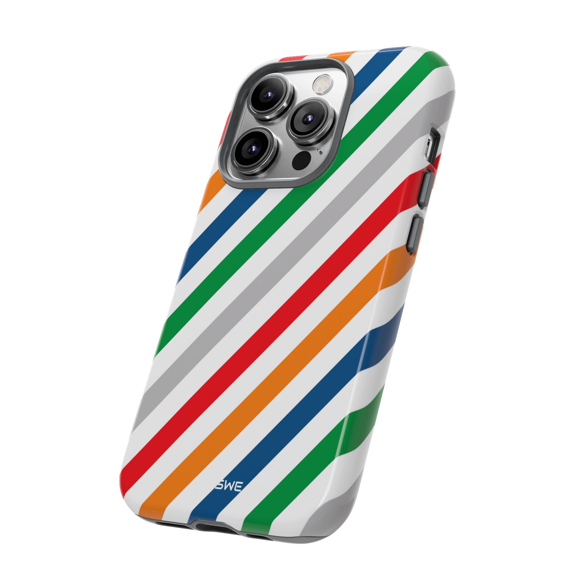 Vibrant Geometric Stripes - iPhone Case