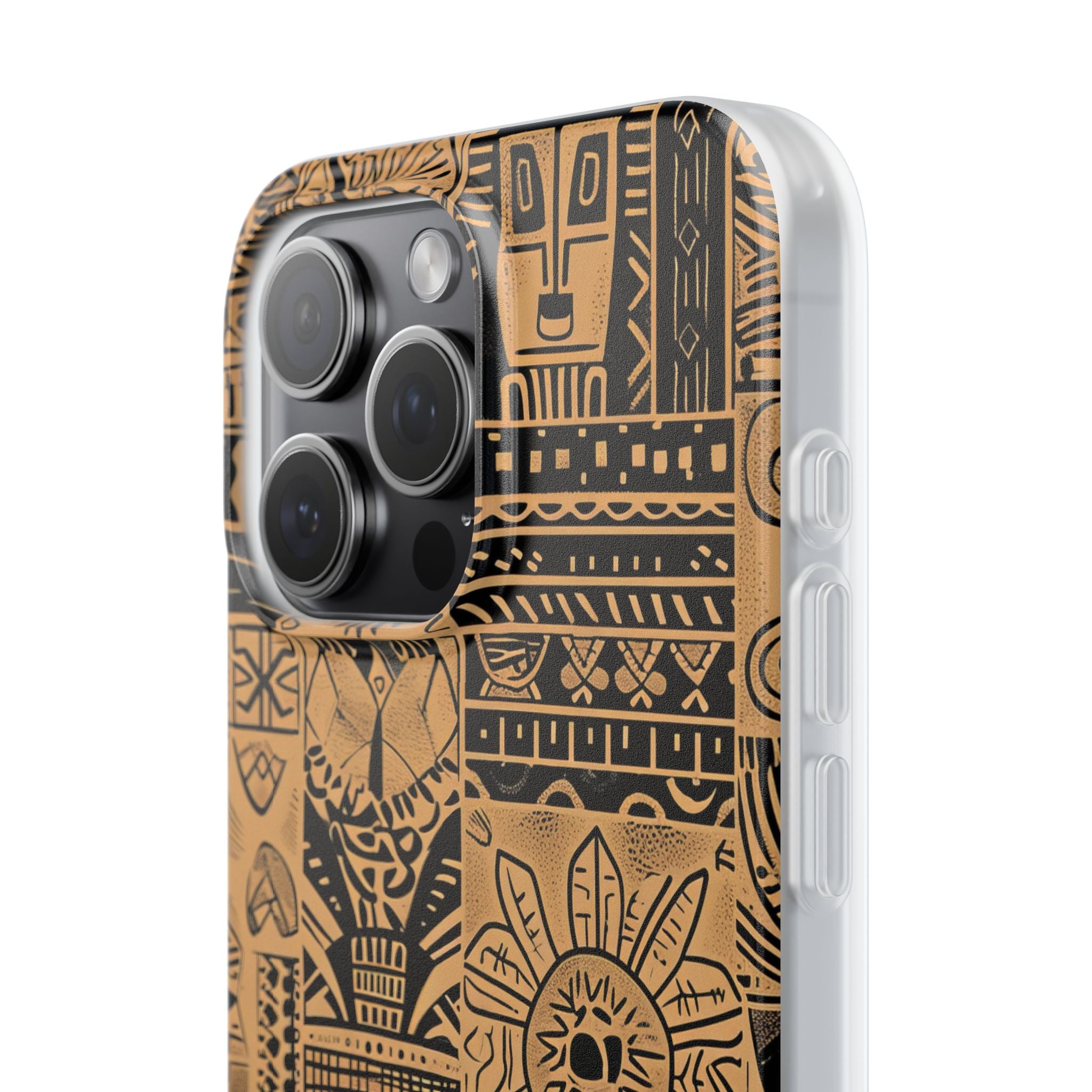 Tribal Faces iPhone 15 Pro Max Case - Soft