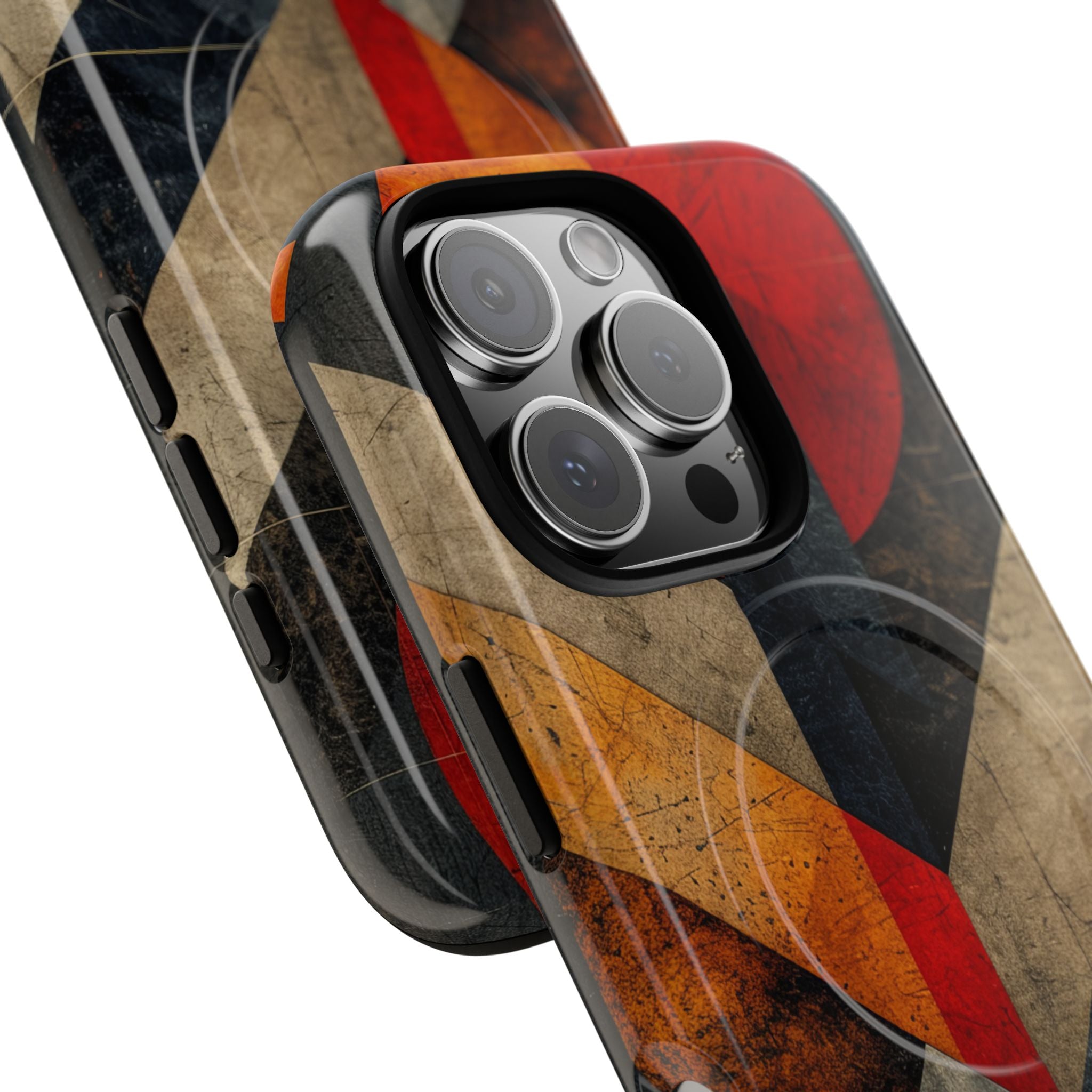 Crimson Circle Geometry iPhone 16 - Tough+