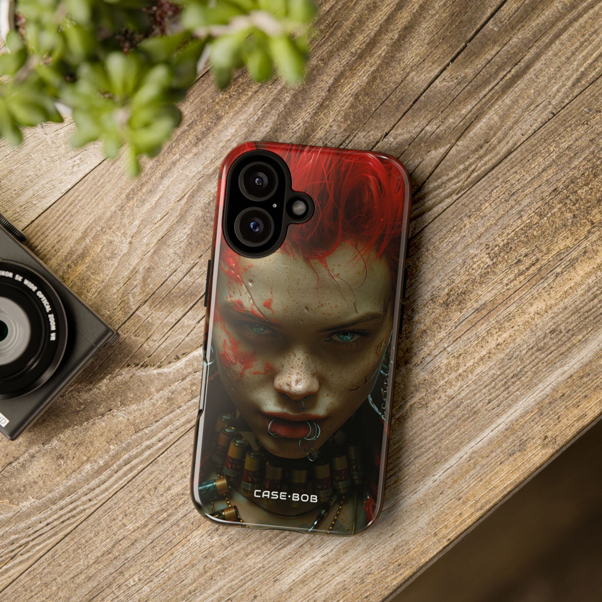 Red Spike Gaze iPhone 16 Pro Case - Tough