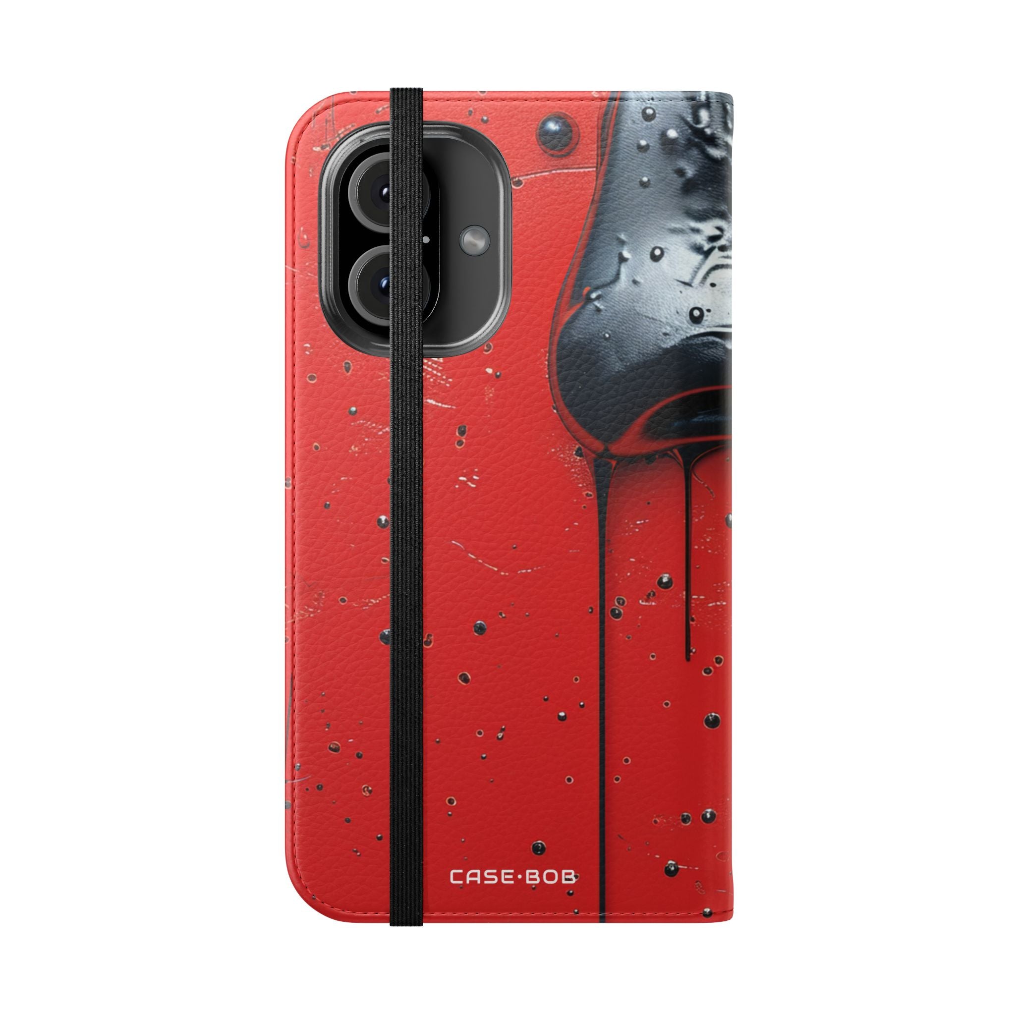 Glossy Black Face - iPhone 16 Case - Wallet