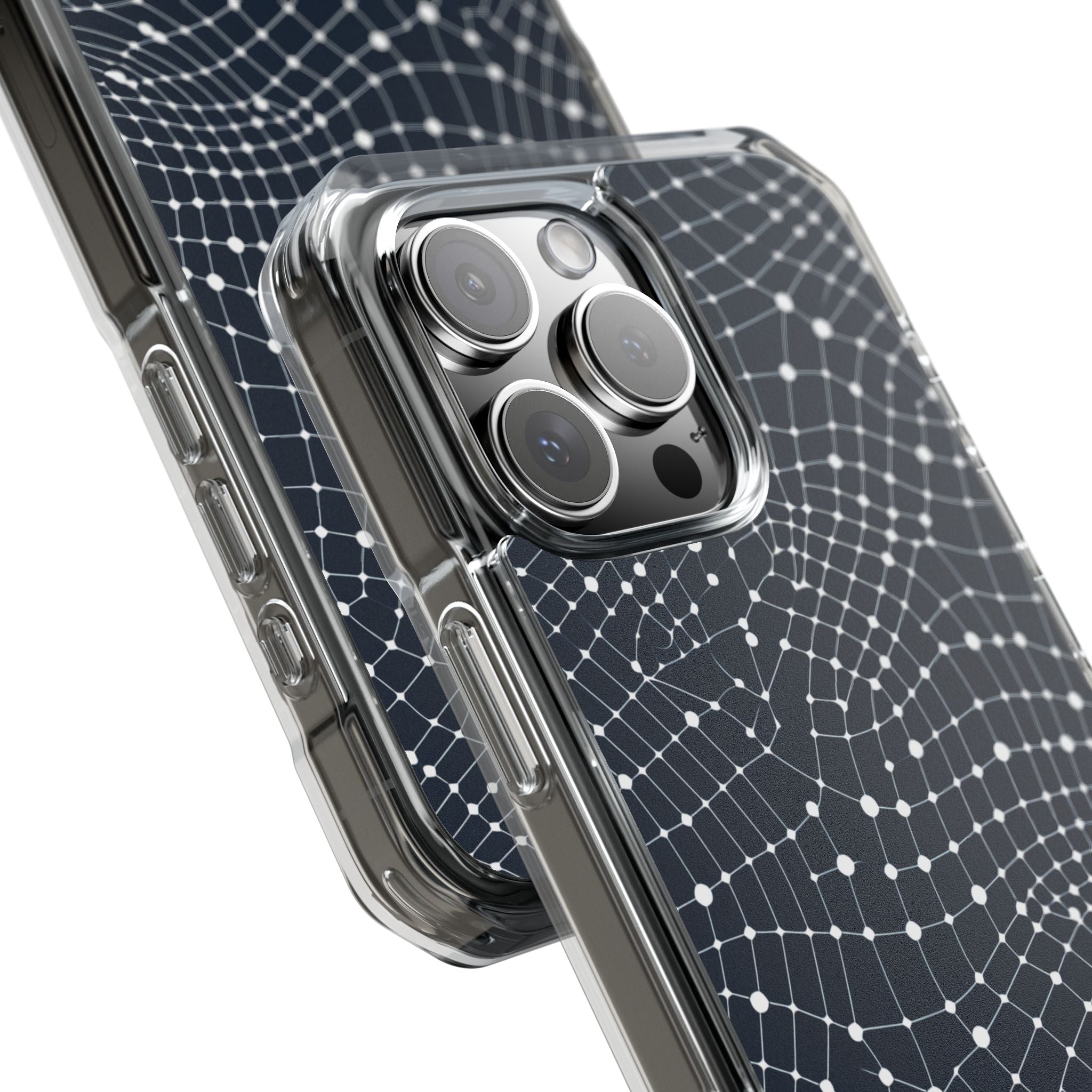 Warped Grid Web iPhone 16 - Impact Clear+