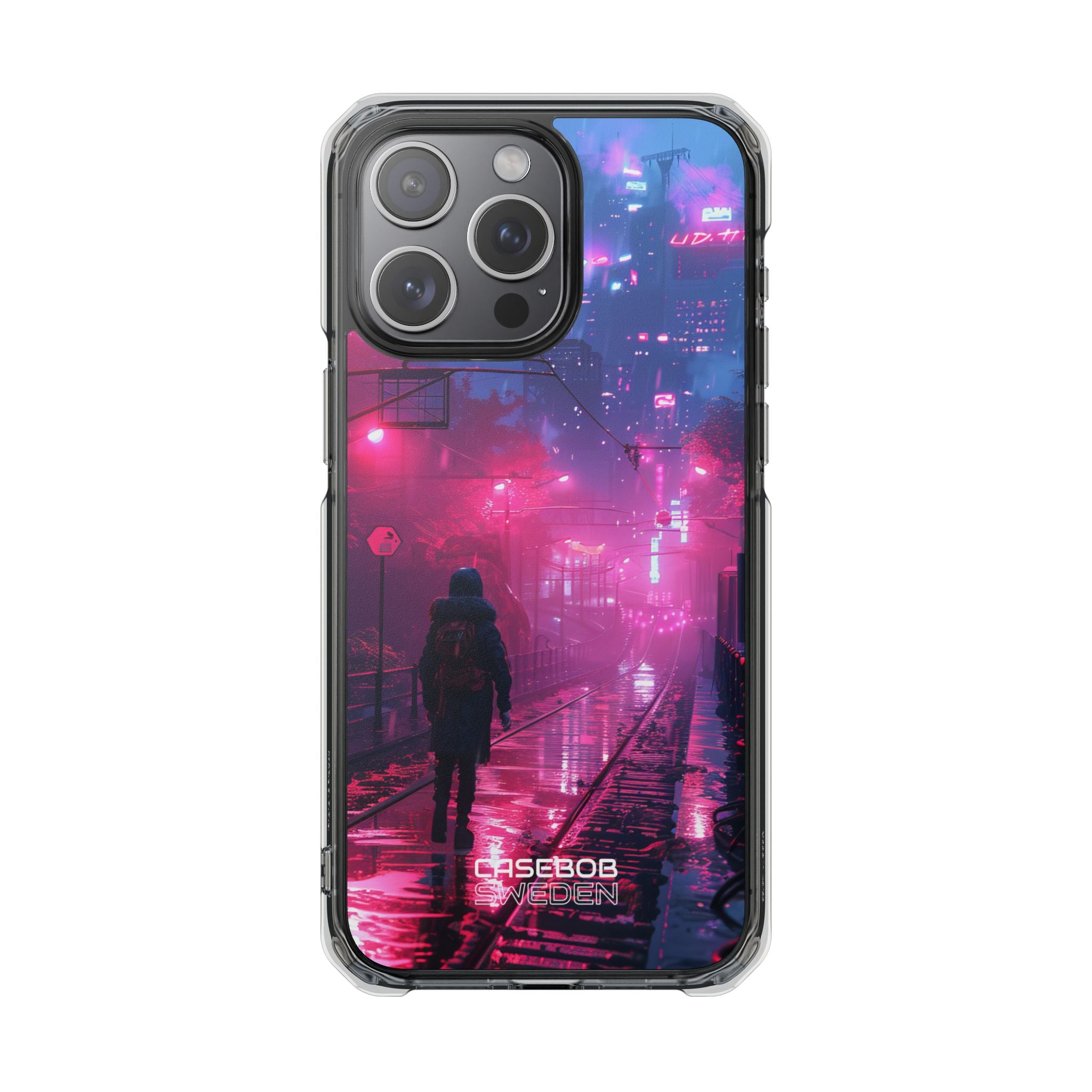Neon Shadow City iPhone 15 - Impact Clear+