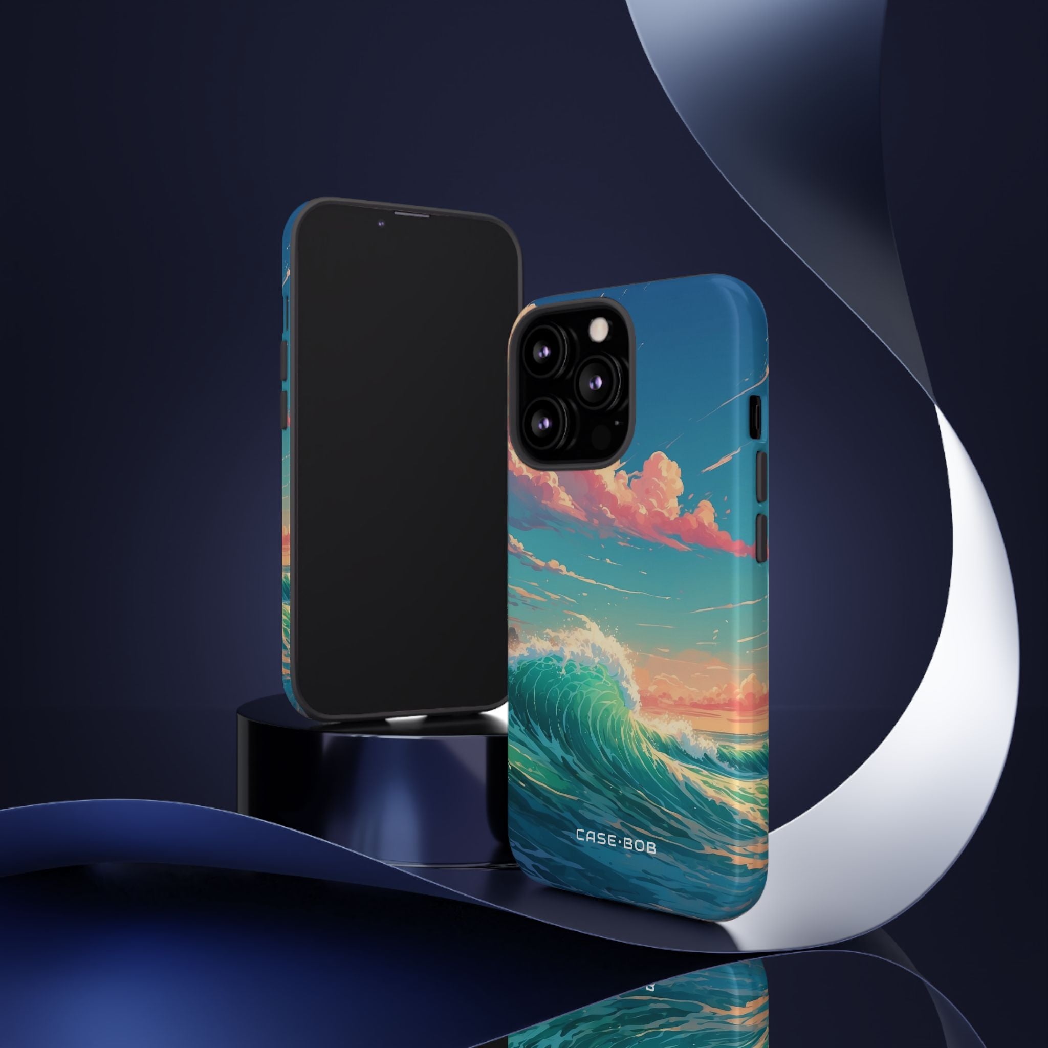 Turquoise Curl iPhone 13 Pro Case - Tough