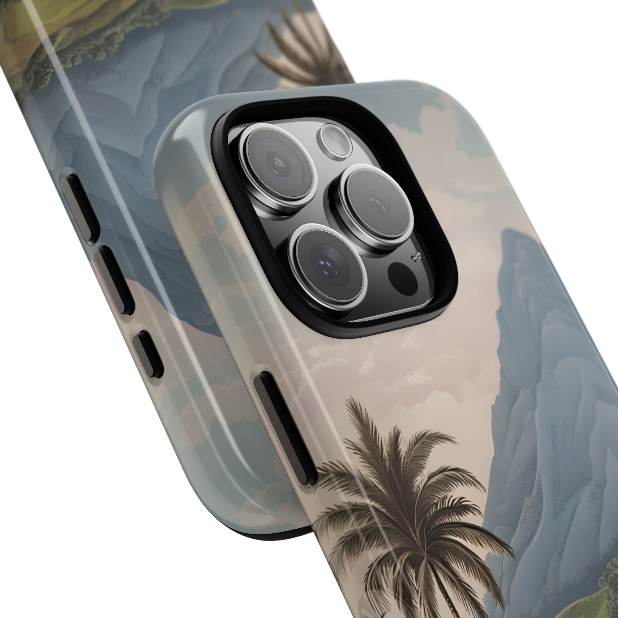 Tropical Serenity Landscape Palm Trees iPhone 16 - Tough