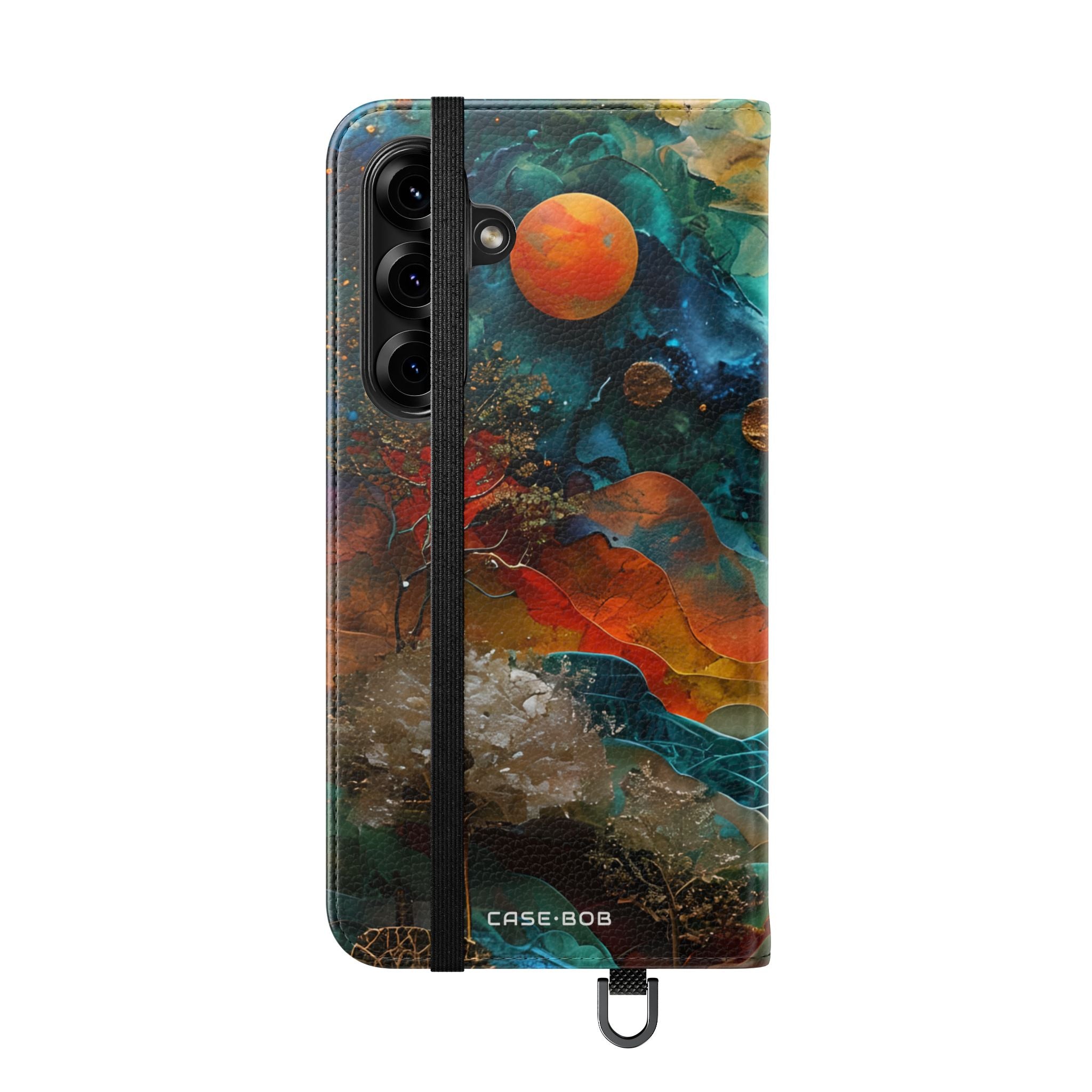 Solar Orbit Orange - Samsung S25+ Case - Lompakko