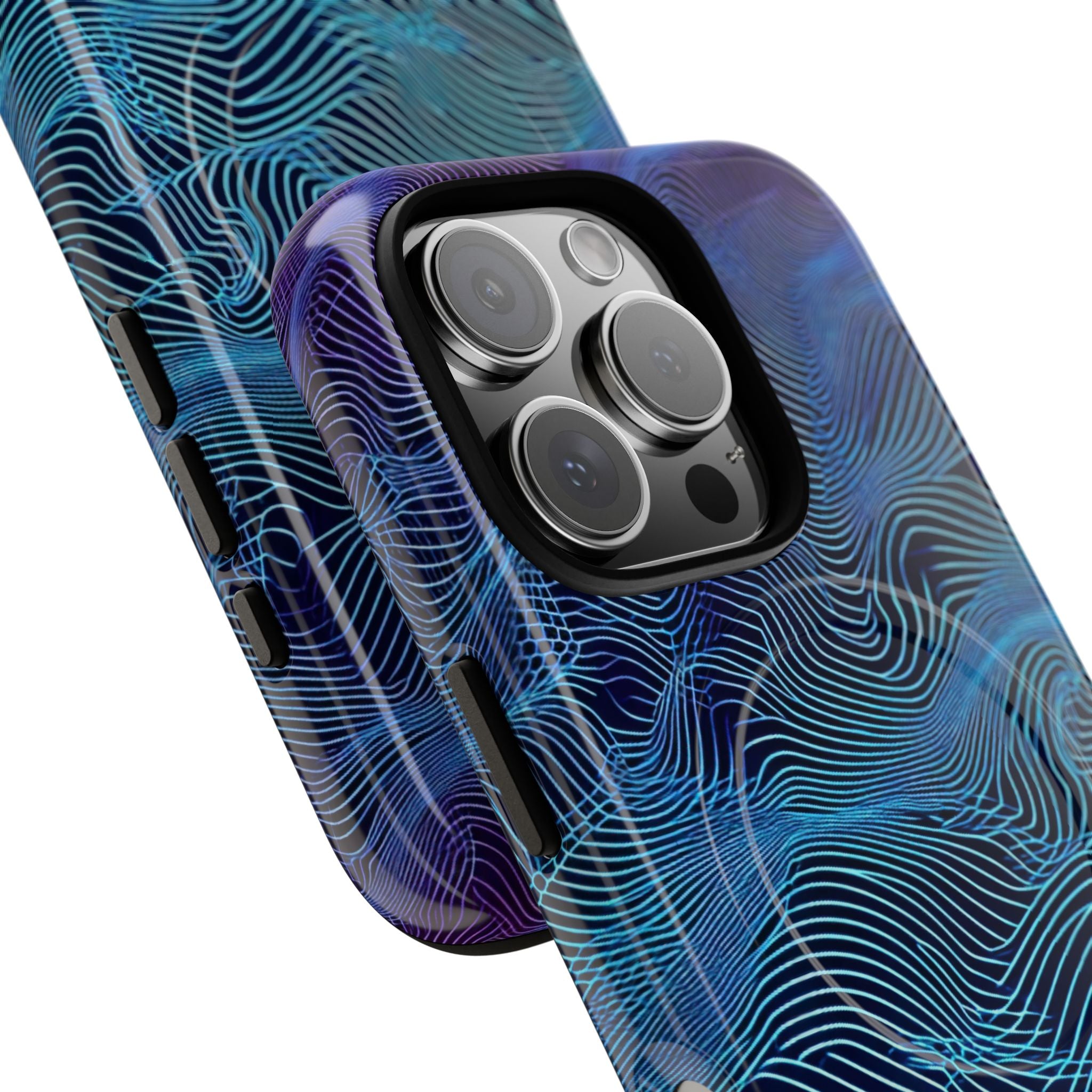 Neon Waves Flow iPhone 16 - Tough+