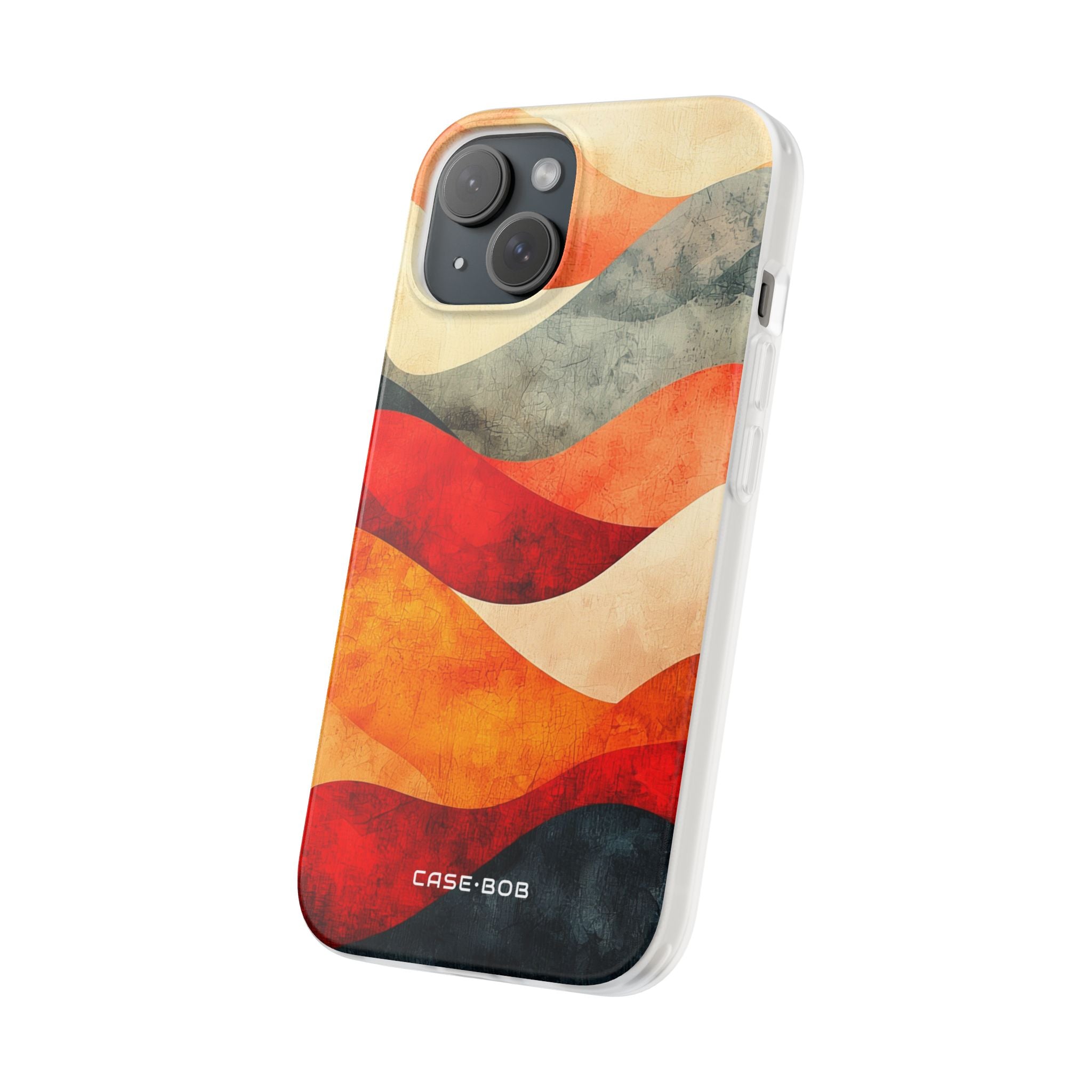 Cracked Wave Sunset iPhone 15 Case - Soft