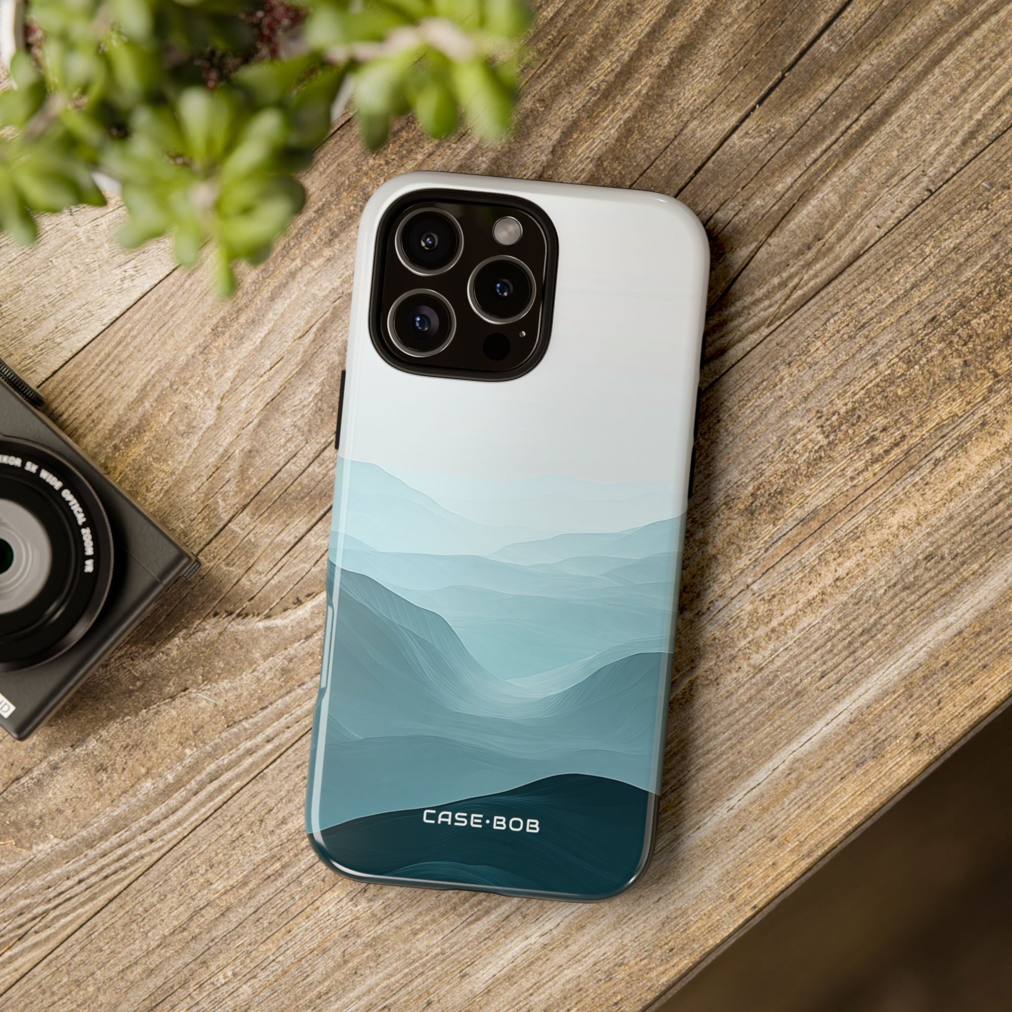 Teal Mist Mountains iPhone 16 Pro Max Case - Tough