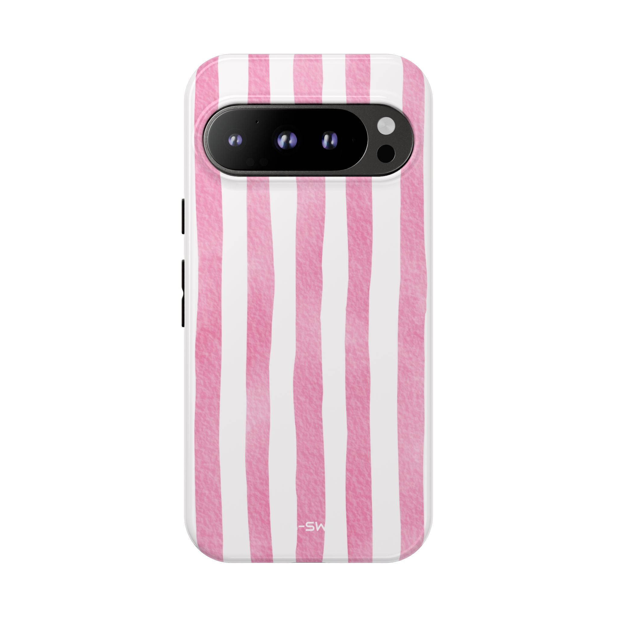 Pink Watercolor Stripes - Google Pixel Case
