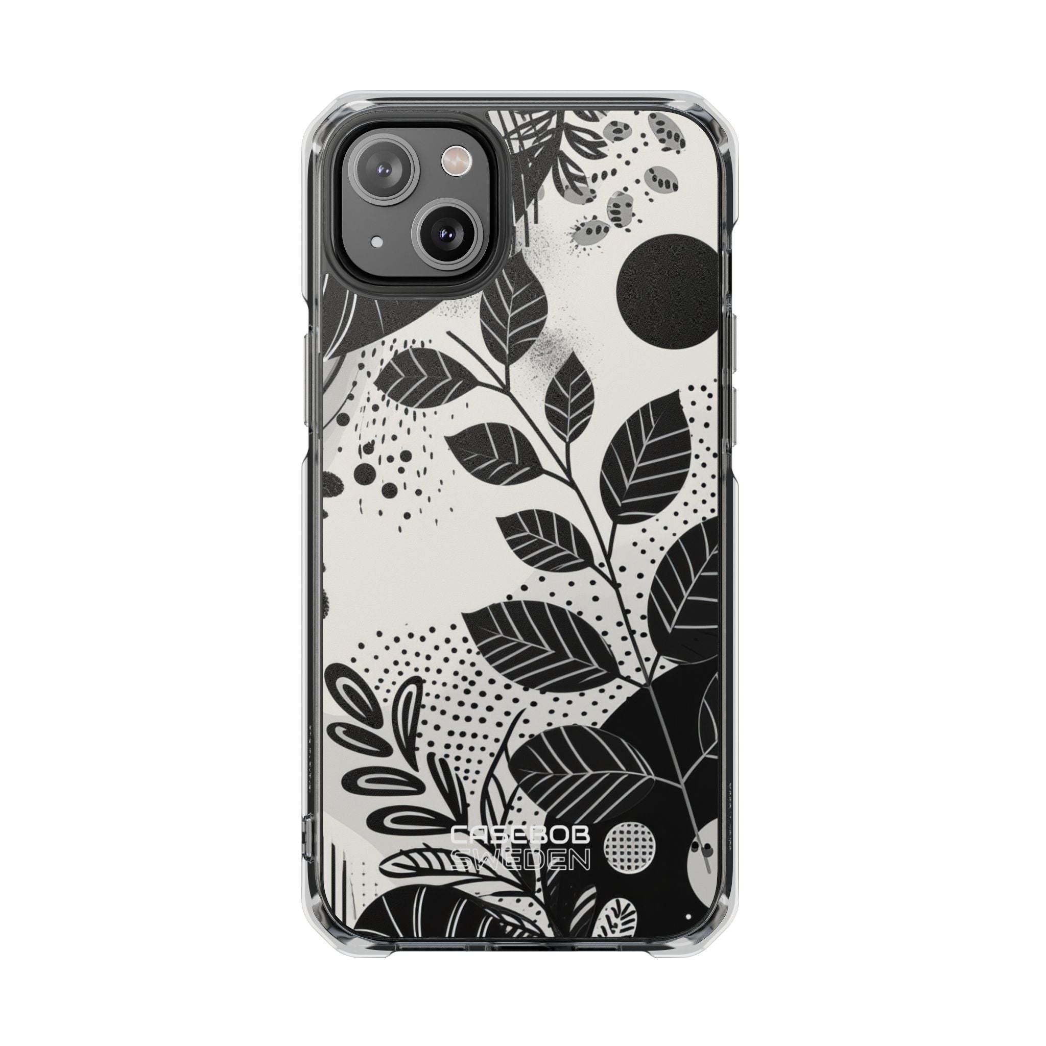 Monochrome Leaf Rhythm iPhone 14 - Impact Clear+