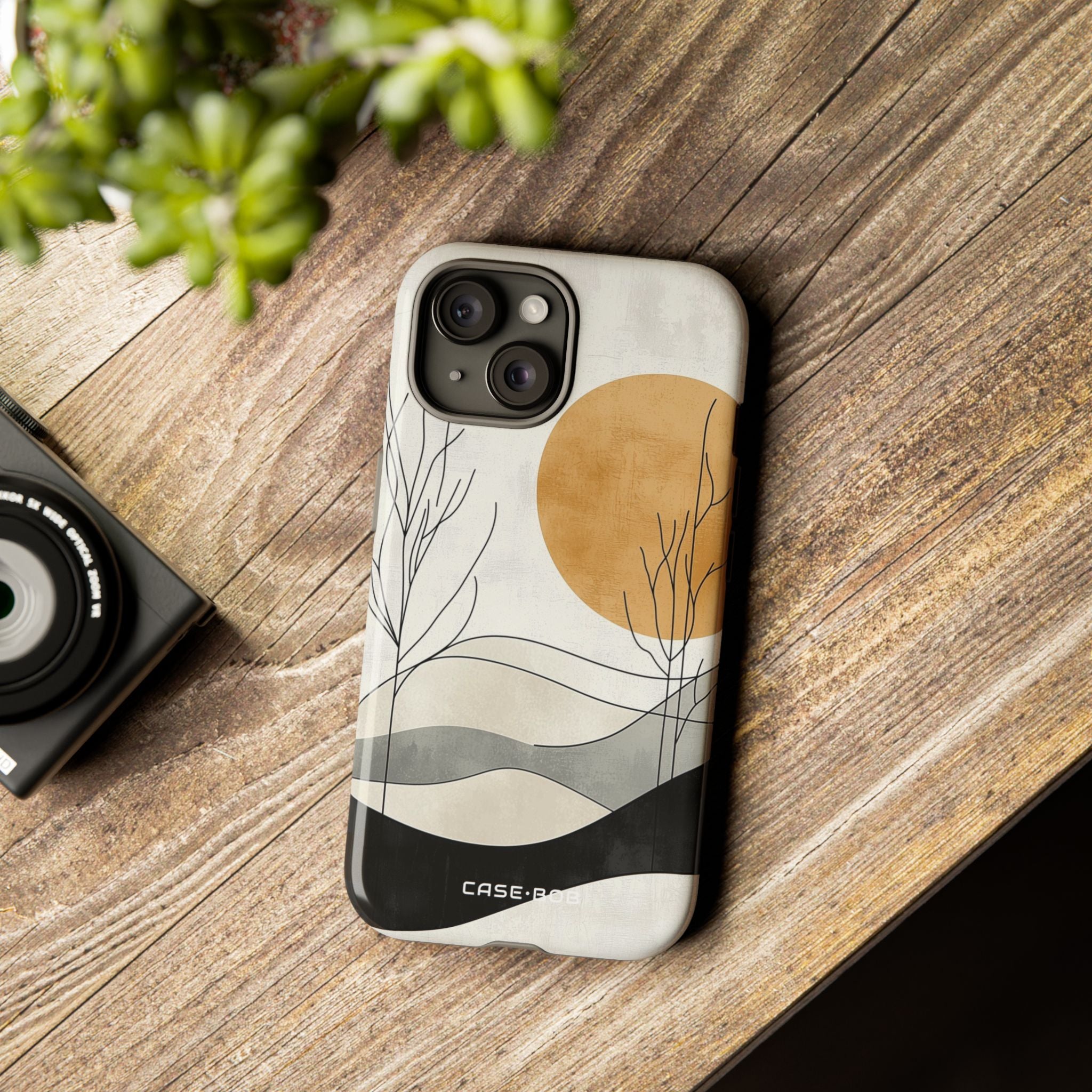 Orange Halo iPhone 15 Case - Tough