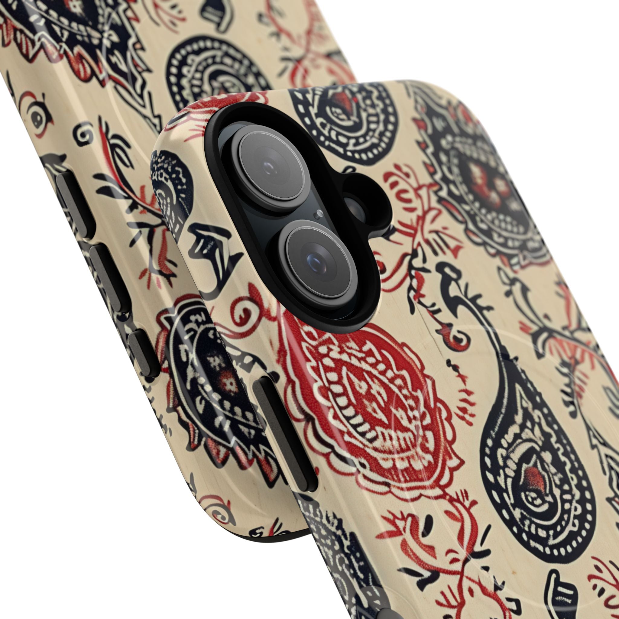 Navy Paisley Swirl iPhone 16 - Tough+