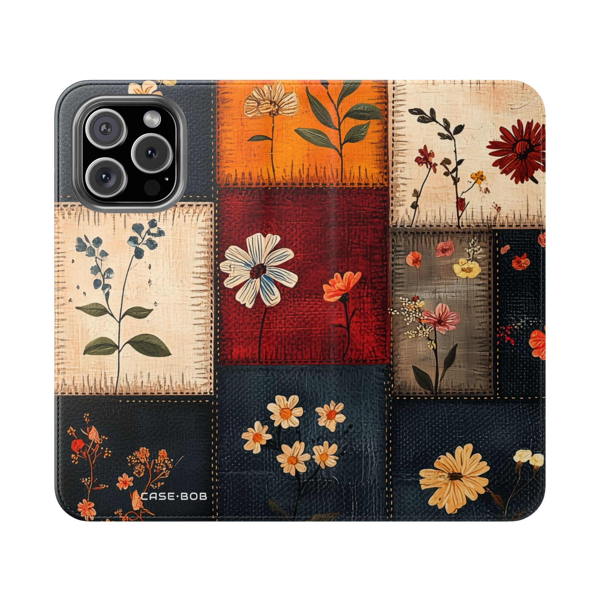Patchwork Blooms - iPhone 16 Max Case - Wallet