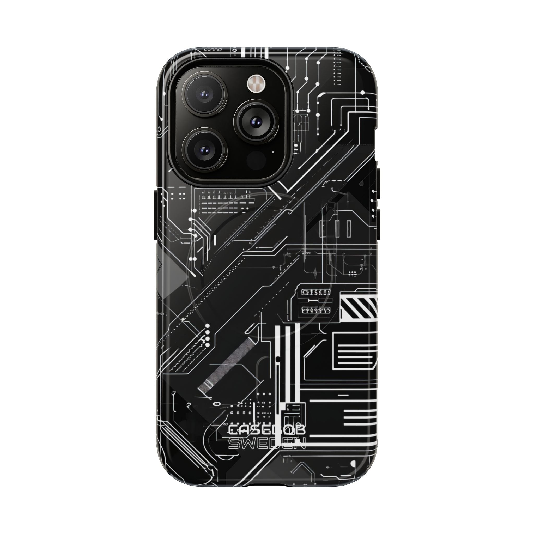 Futuristic Circuit Grid iPhone 14 - Tough+