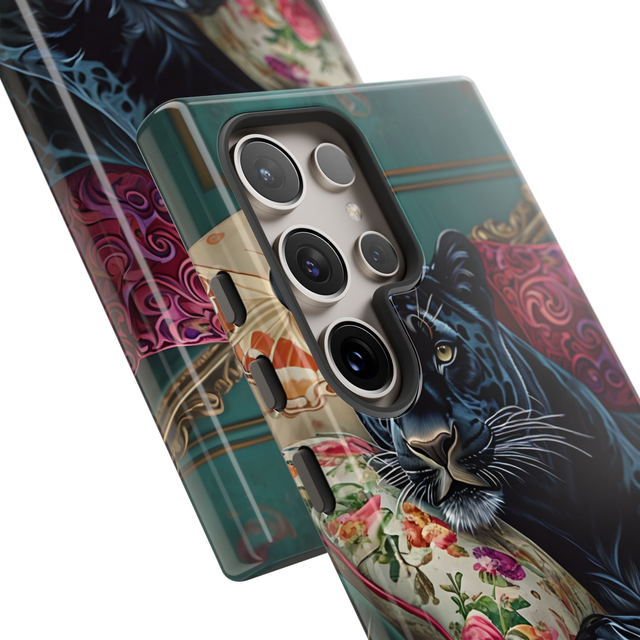 Panther on Vintage Chaise - Samsung Case