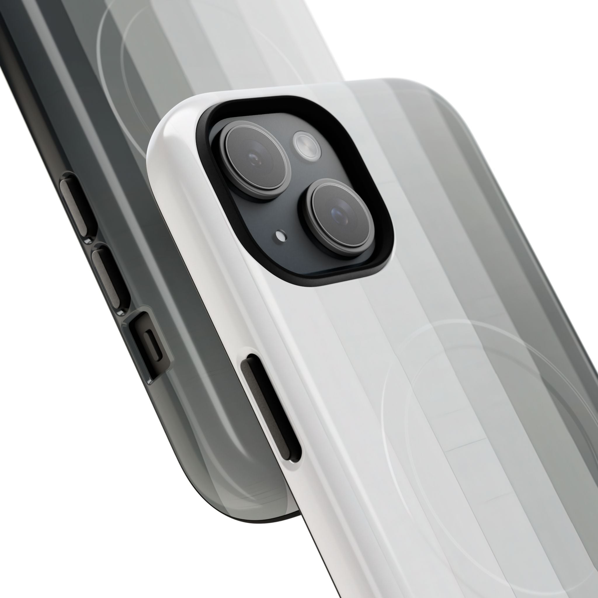 Silver Gradient Stripes iPhone 15 - Tough+