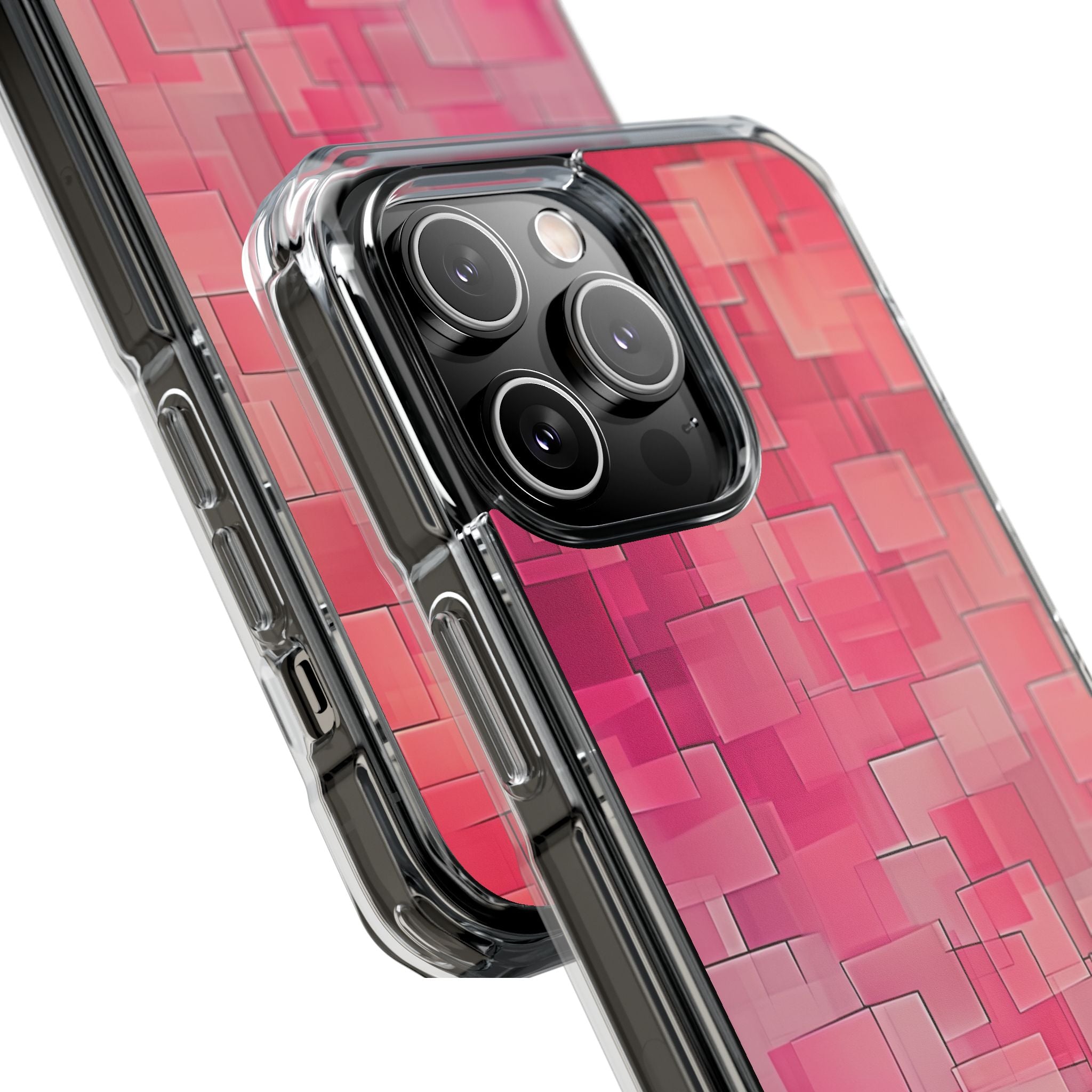 Layered Pink Geometry iPhone 14 - Impact Clear+