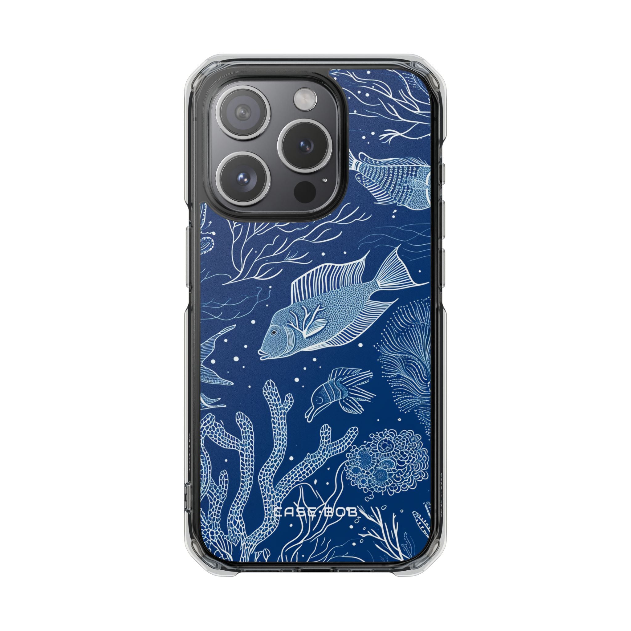 Navy Scale Reef iPhone 15 Pro Case - Impact